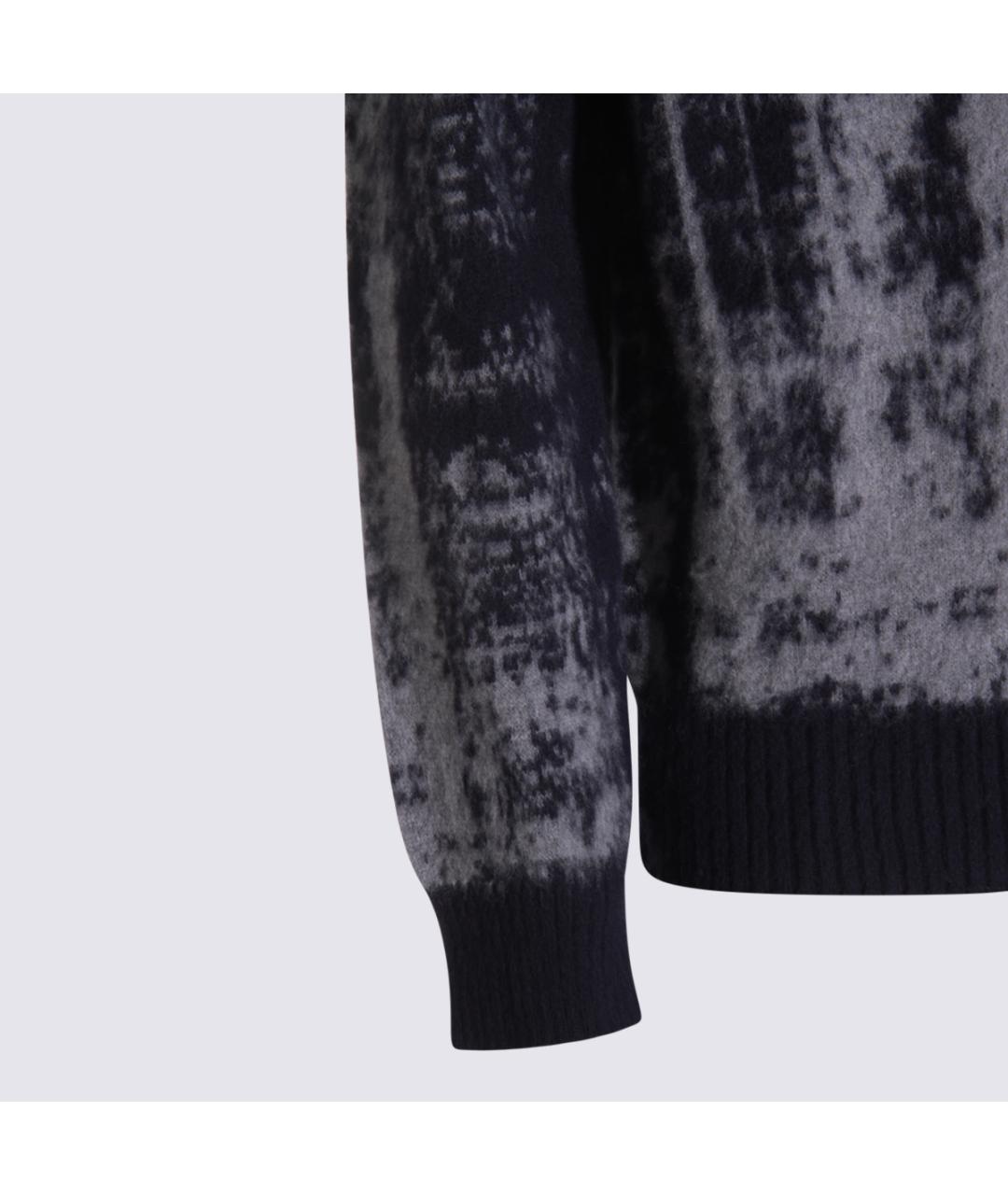 PIACENZA CASHMERE Темно-синий шерстяной джемпер / свитер, фото 3