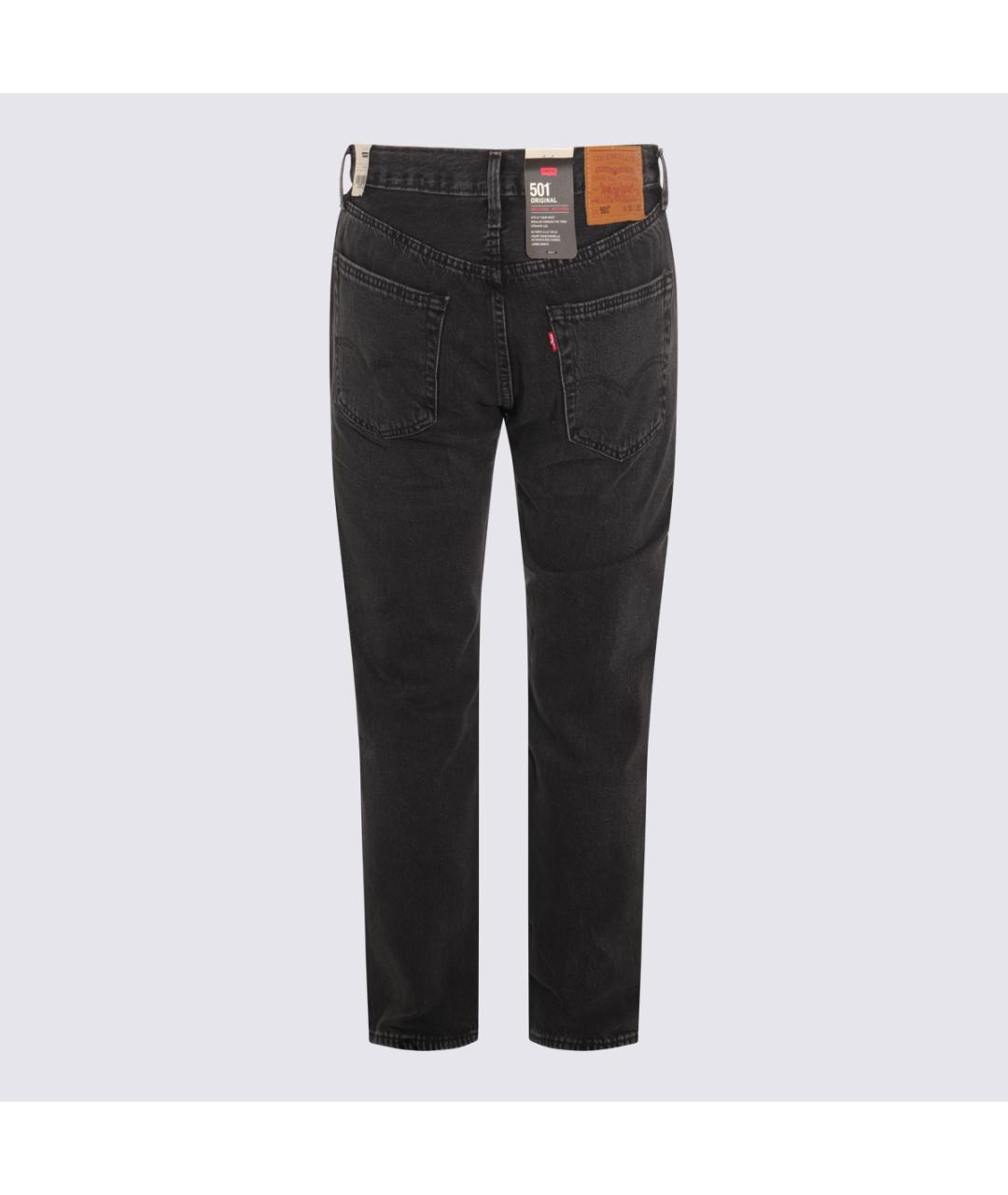LEVI'S Черные хлопковые прямые джинсы, фото 2