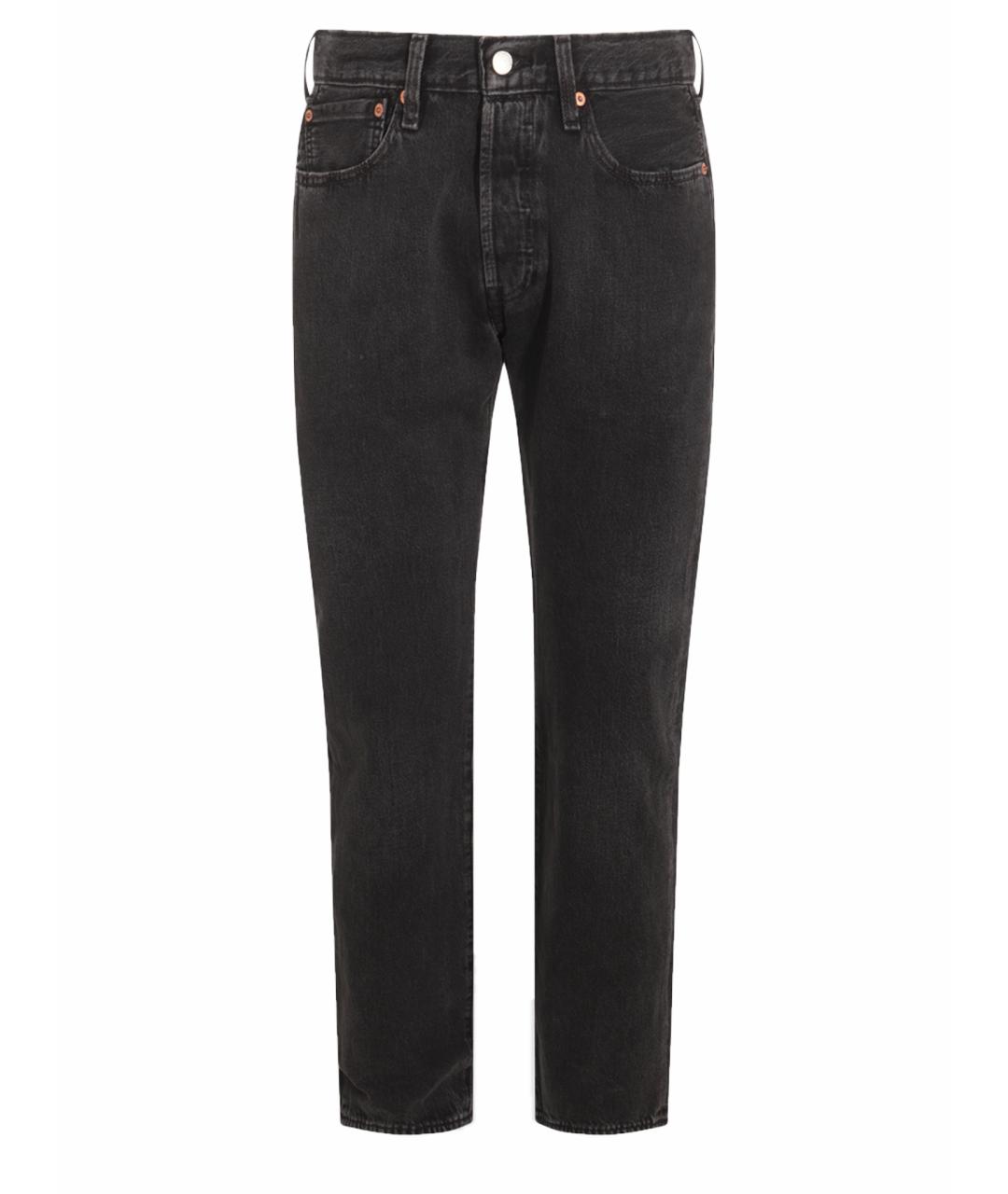 LEVI'S Черные хлопковые прямые джинсы, фото 1