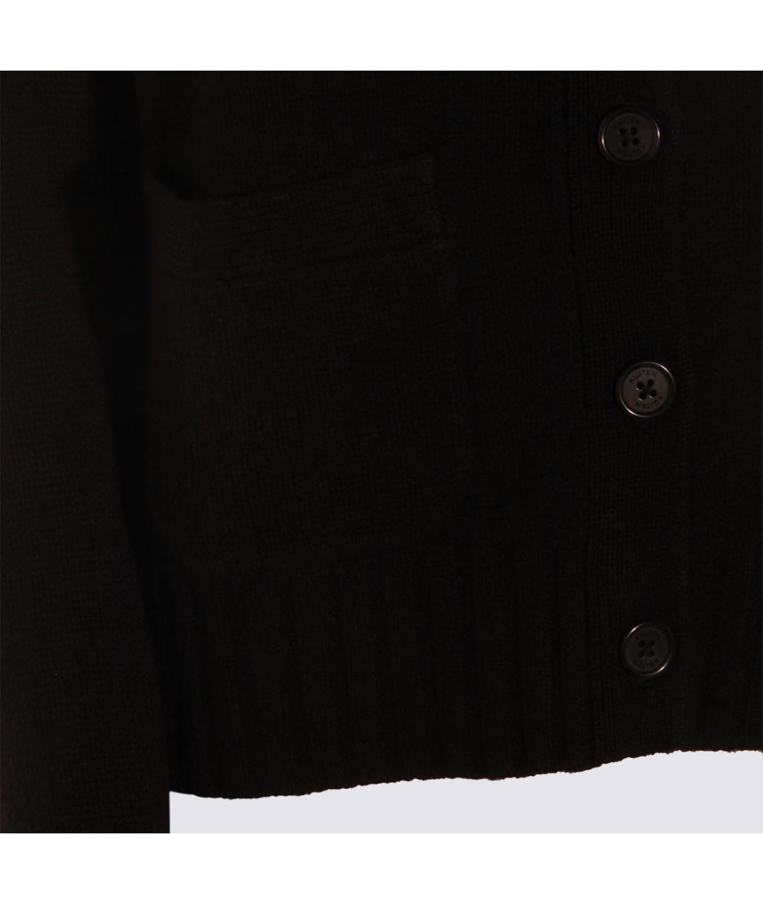 KUJITEN Черный шерстяной кардиган, фото 3