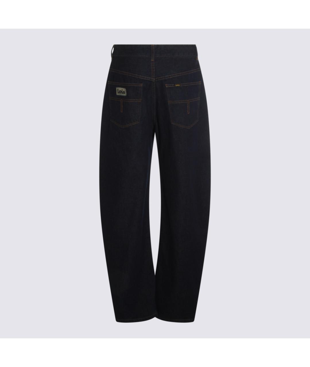 LOIS JEANS Черные хлопковые прямые джинсы, фото 2