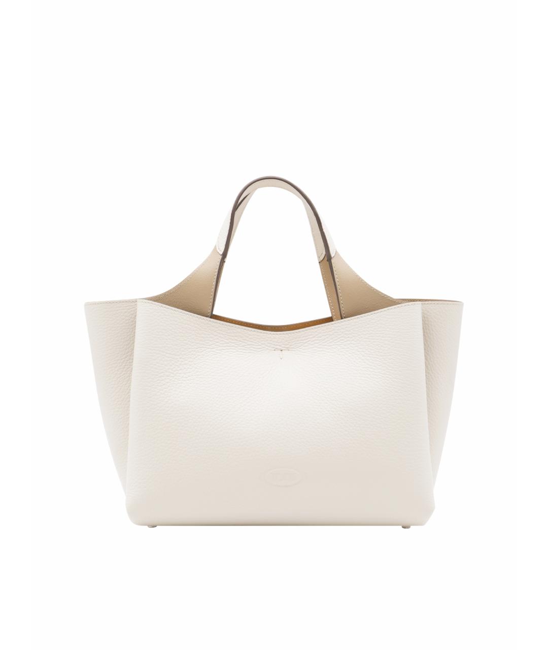 TOD'S Бежевая кожаная сумка тоут, фото 1