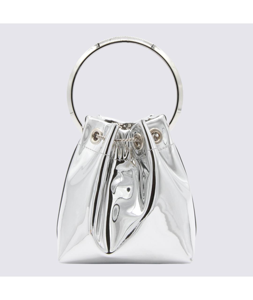 JIMMY CHOO Серебряная сумка с короткими ручками, фото 2