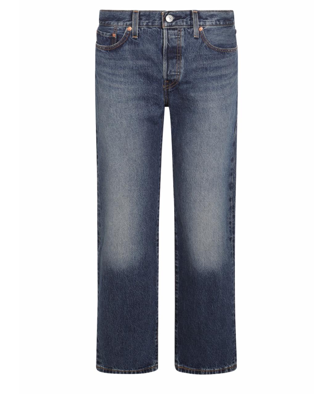 LEVI'S Синие хлопковые прямые джинсы, фото 1