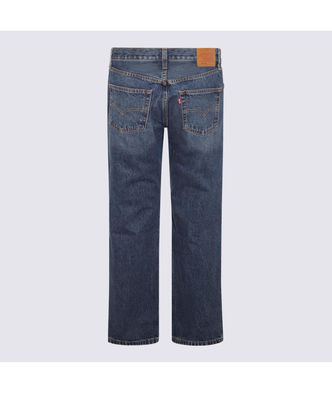 LEVI'S Синие хлопковые прямые джинсы, фото 2