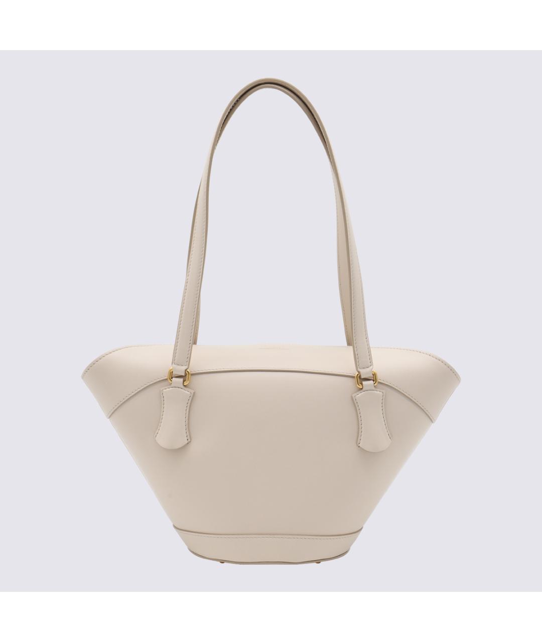 DOLCE&GABBANA Бежевая кожаная сумка тоут, фото 3