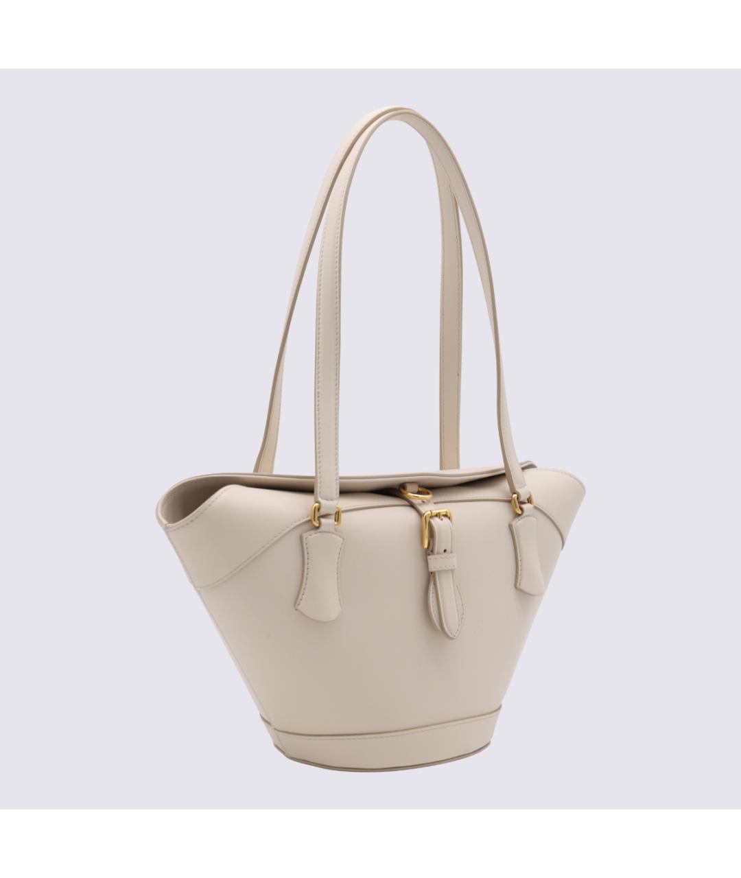 DOLCE&GABBANA Бежевая кожаная сумка тоут, фото 2