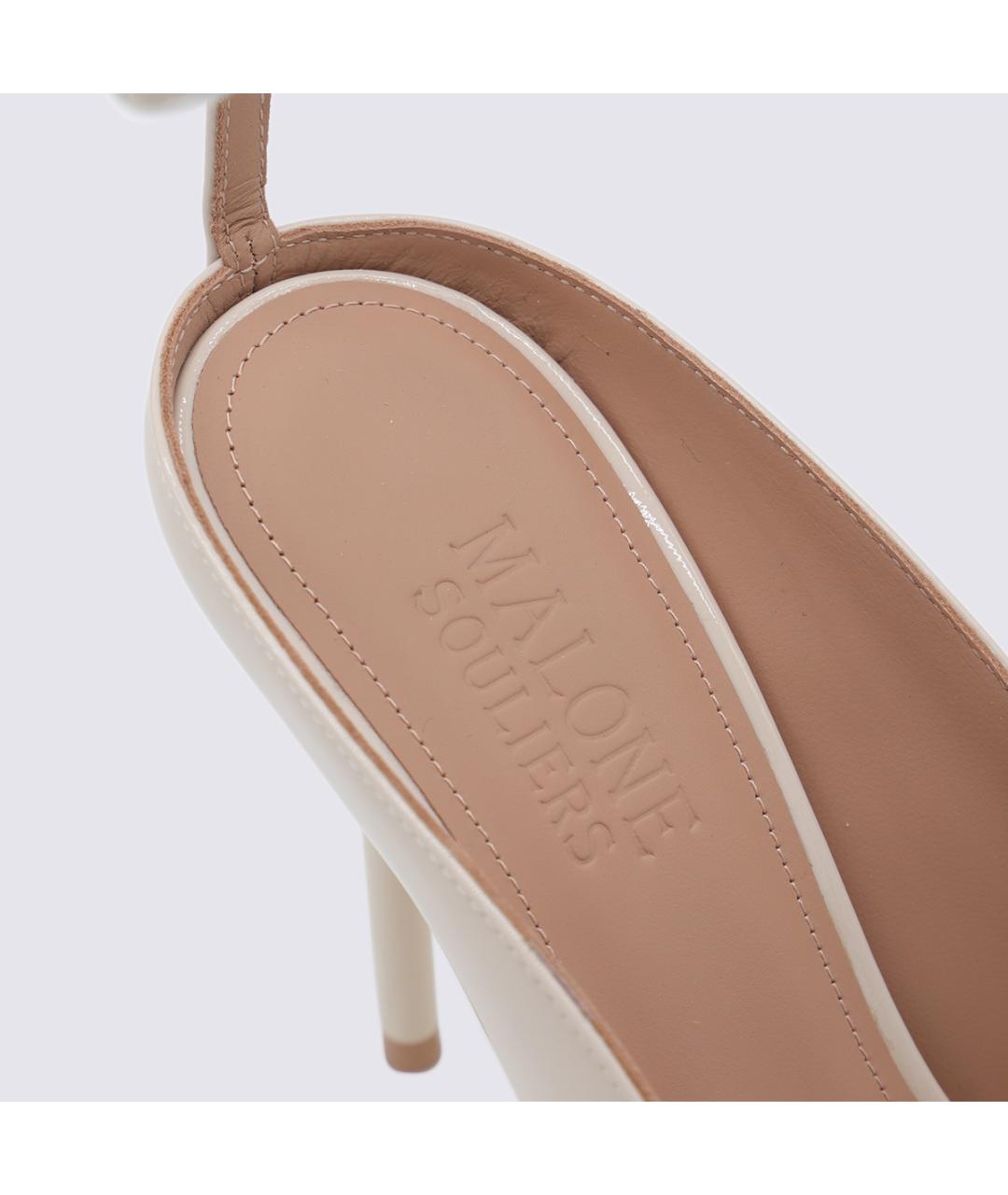 MALONE SOULIERS Бежевые кожаные туфли, фото 4