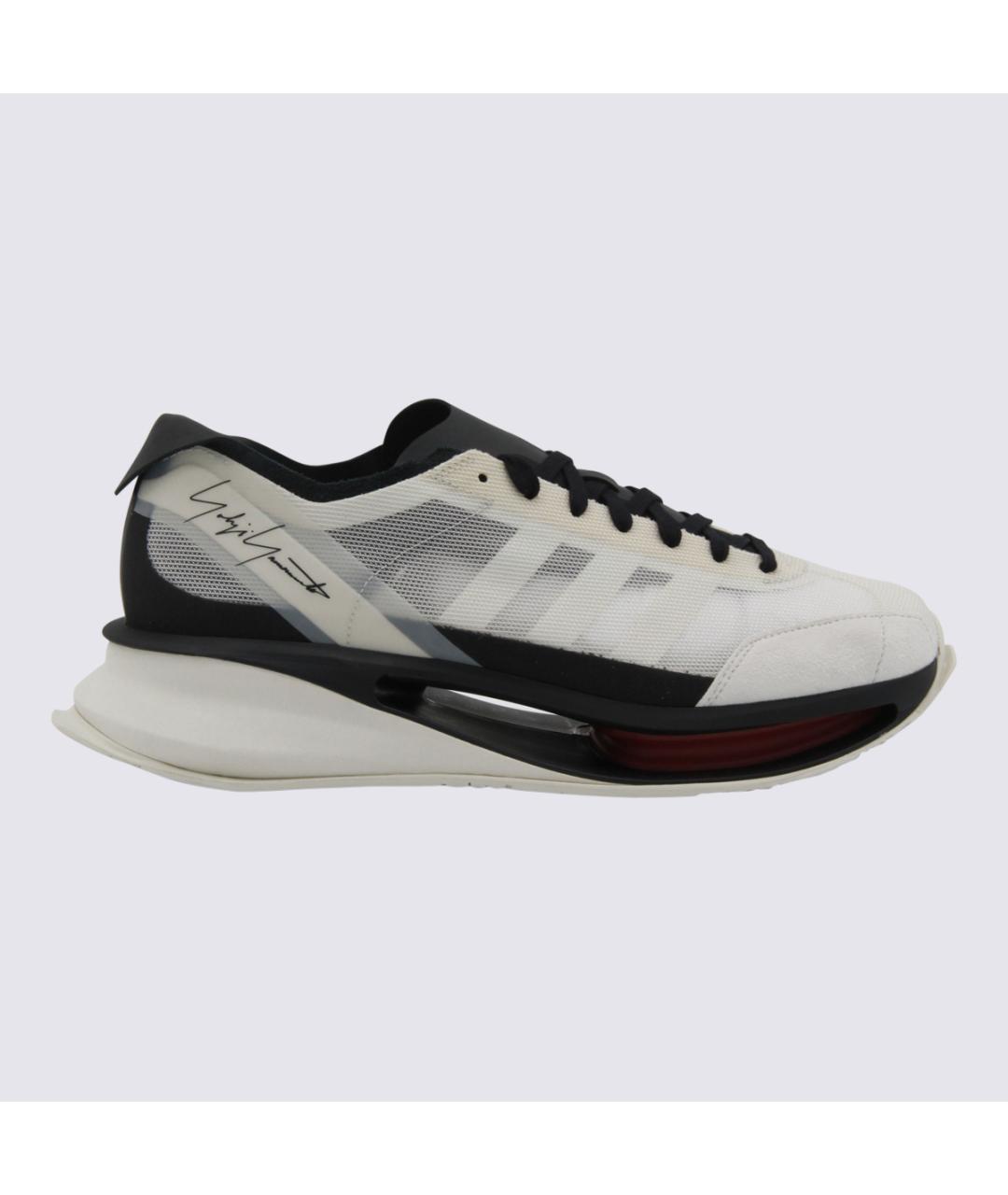 Y-3 Белые синтетические низкие кроссовки / кеды, фото 5