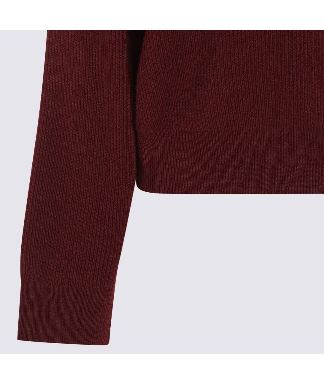 BRUNELLO CUCINELLI Бордовый кашемировый джемпер / свитер, фото 3