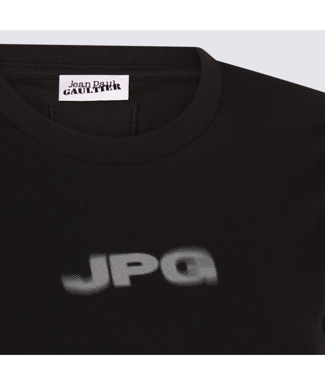 JEAN PAUL GAULTIER Черная хлопковая футболка, фото 3