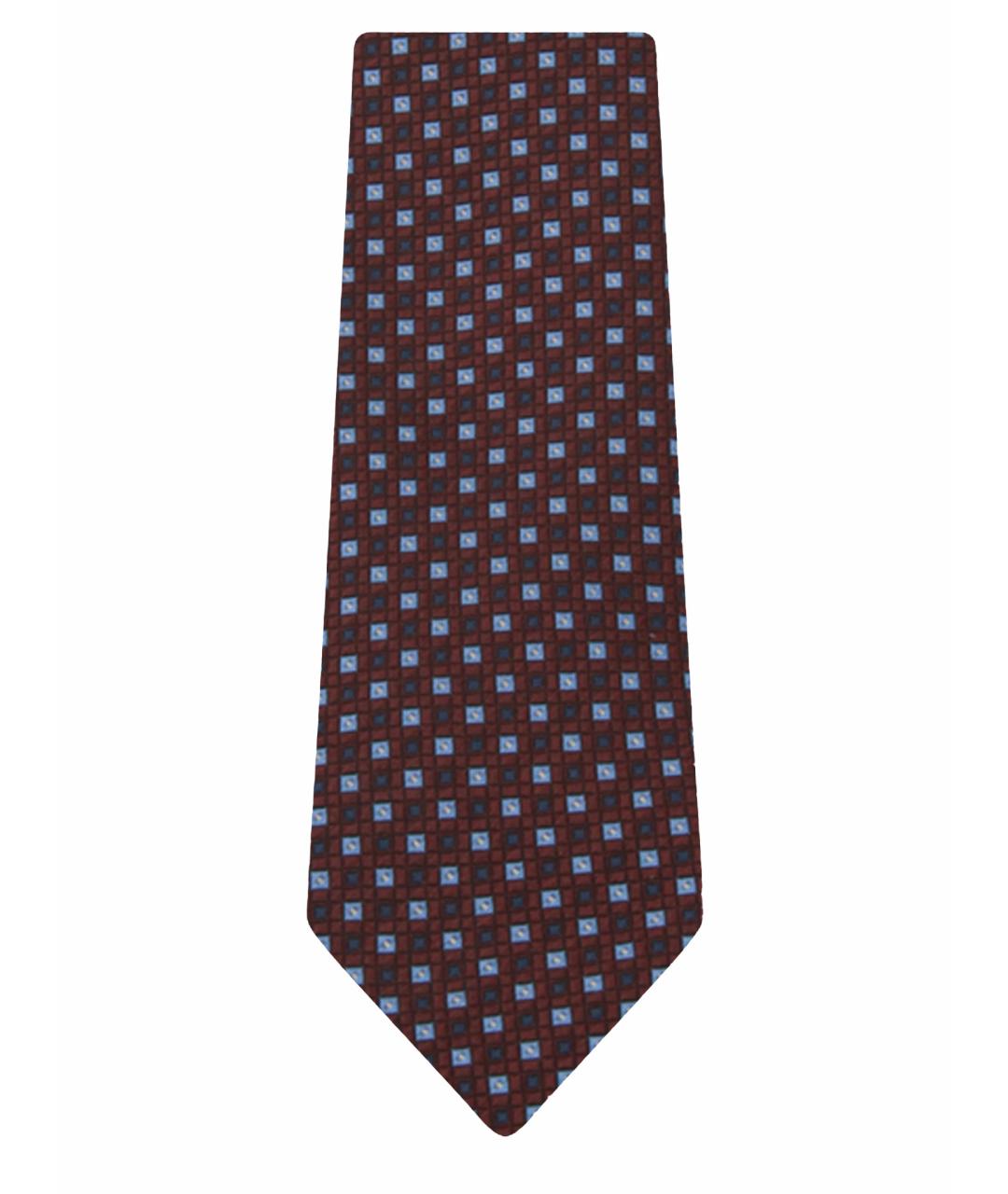 ZEGNA Бордовый шелковый галстук, фото 1