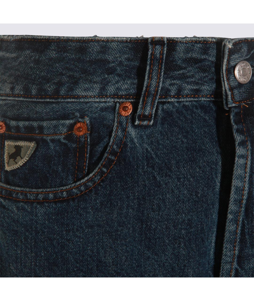 LOIS JEANS Синие хлопковые прямые джинсы, фото 3