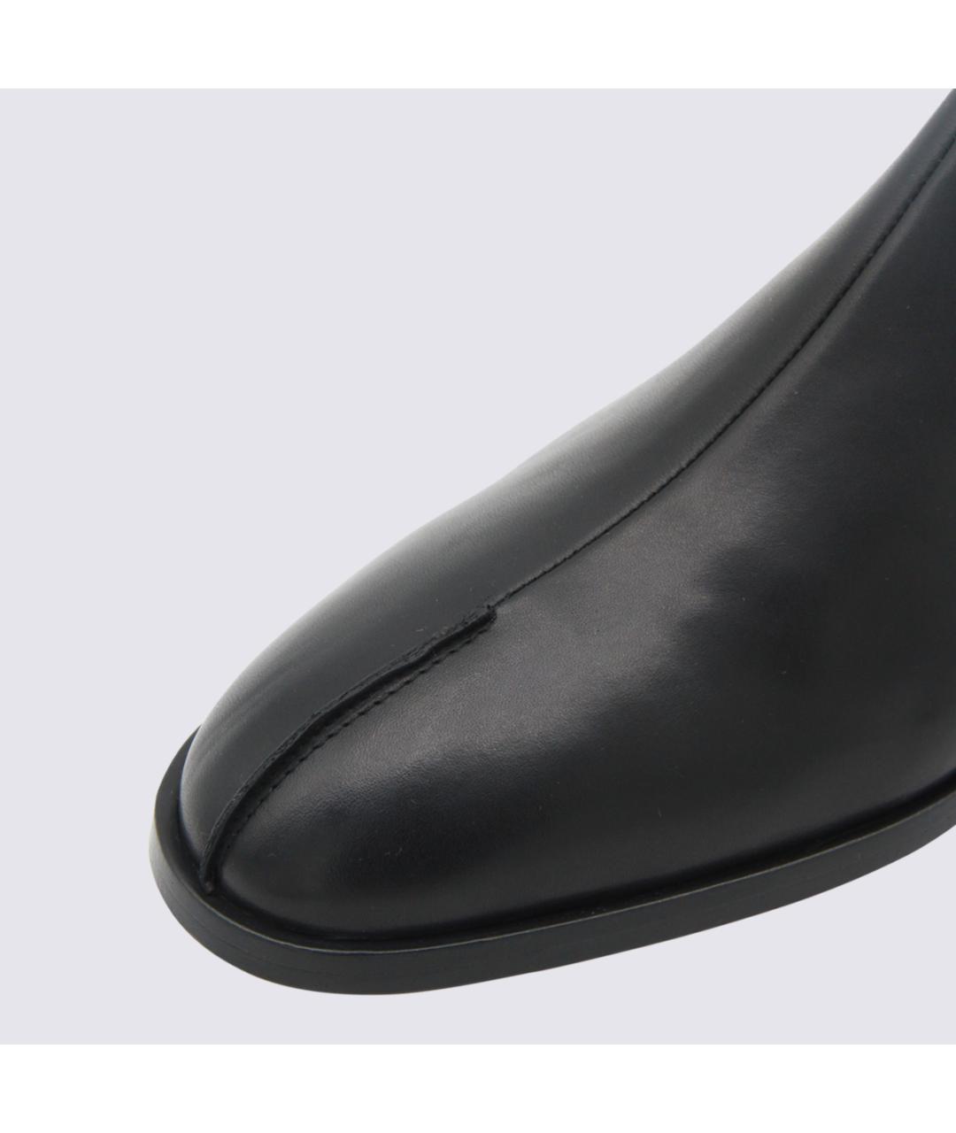 MM6 MAISON MARGIELA Черные кожаные высокие ботинки, фото 5