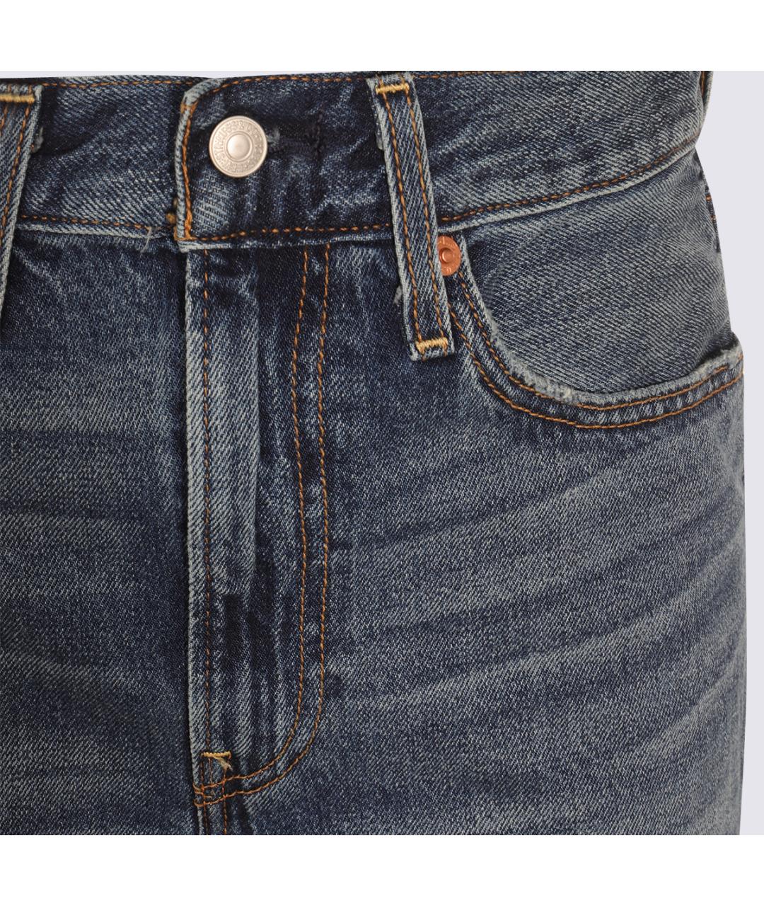 LEVI'S Синие хлопковые прямые джинсы, фото 3