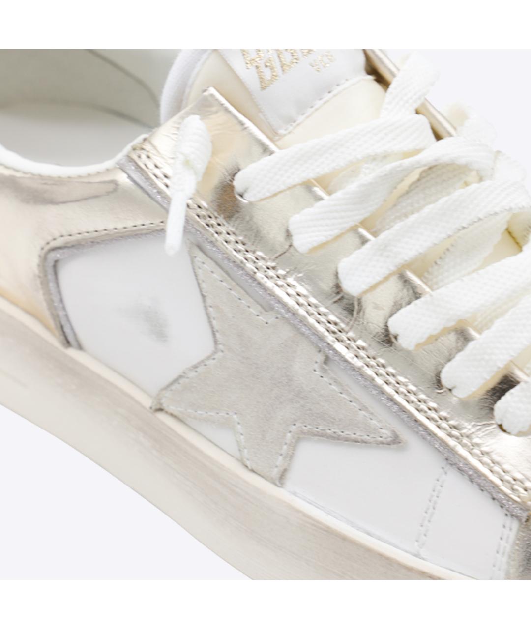 GOLDEN GOOSE DELUXE BRAND Золотые кожаные кеды, фото 4