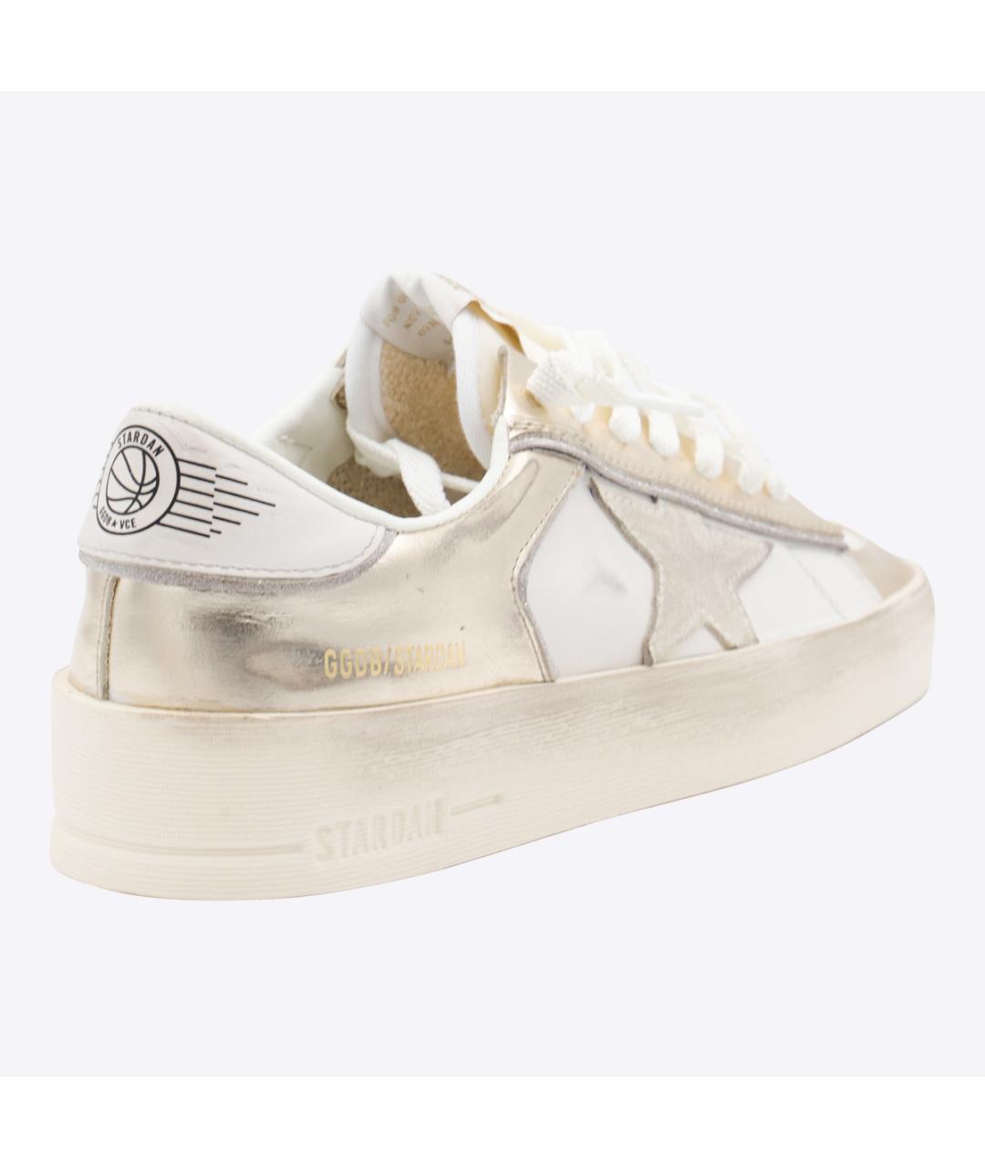 GOLDEN GOOSE DELUXE BRAND Золотые кожаные кеды, фото 3