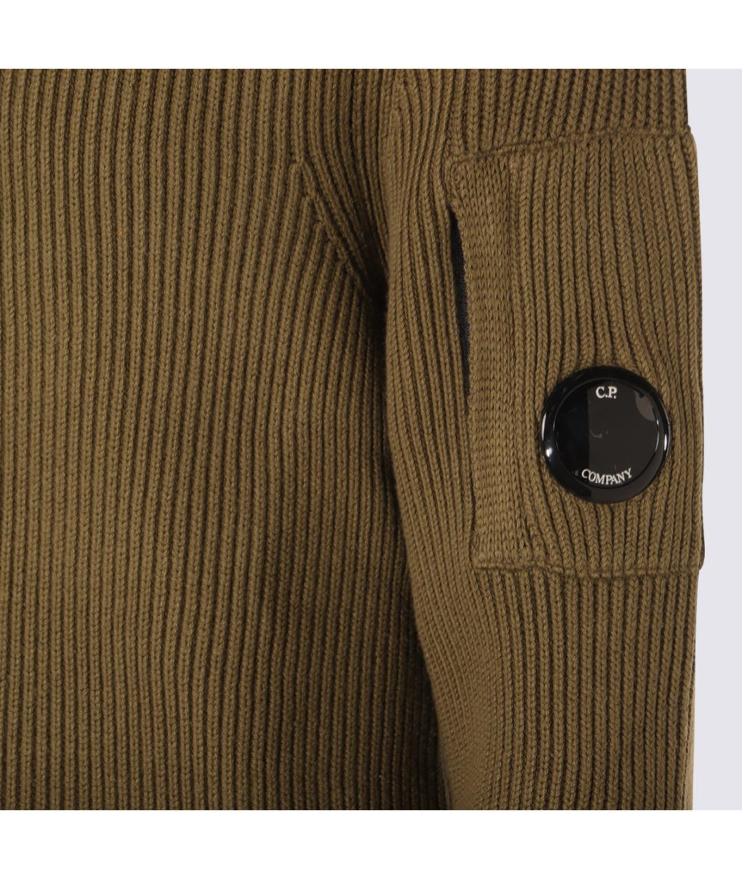 CP COMPANY Хаки хлопко-эластановый джемпер / свитер, фото 3