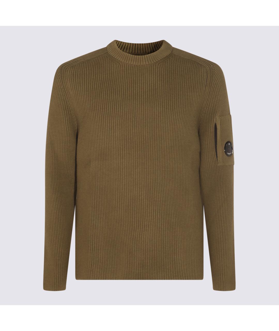 CP COMPANY Хаки хлопко-эластановый джемпер / свитер, фото 4