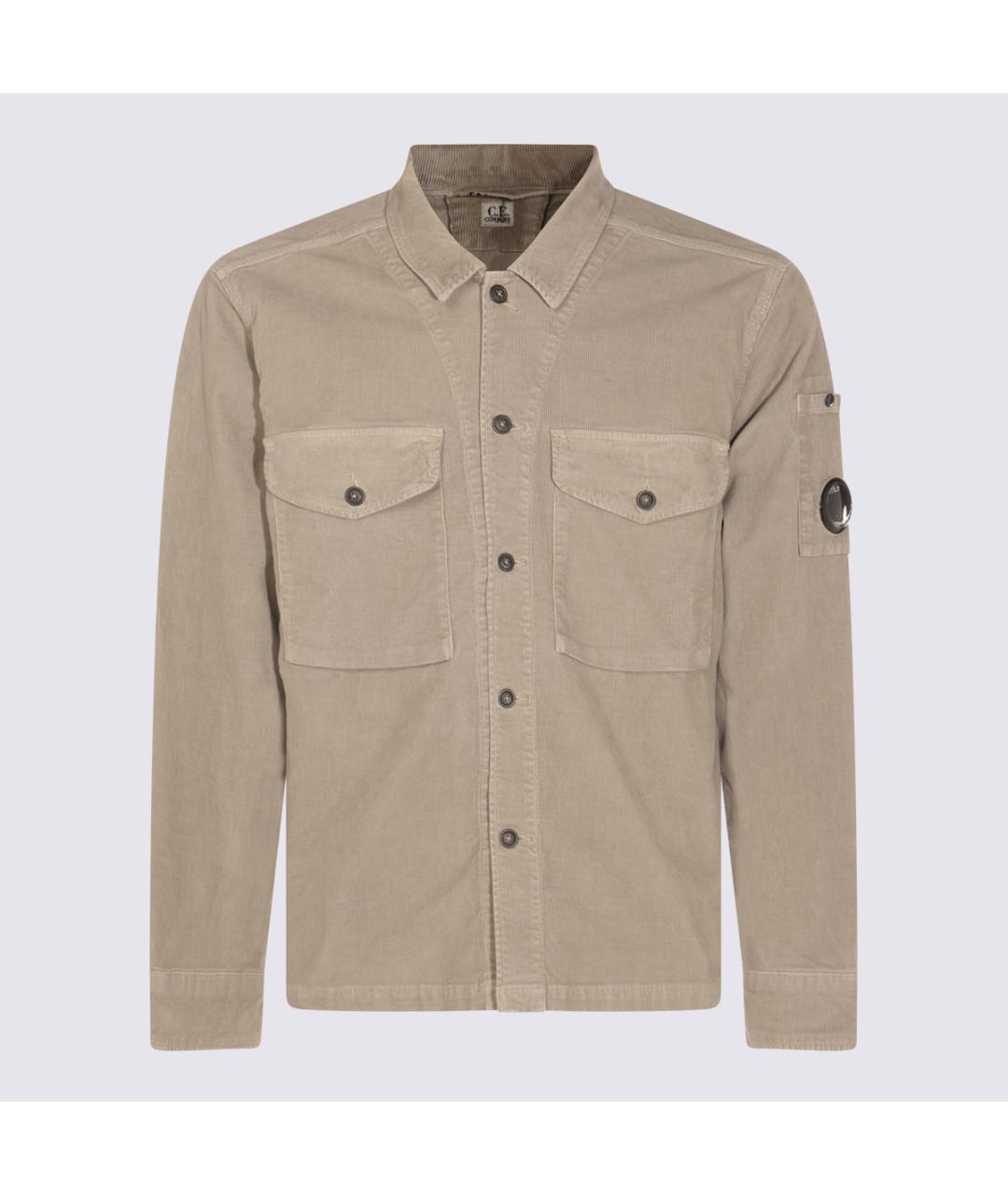 CP COMPANY Бежевая хлопковая кэжуал рубашка, фото 4