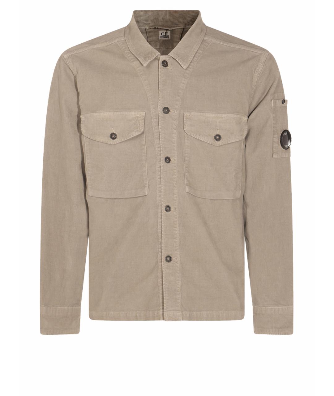 CP COMPANY Бежевая хлопковая кэжуал рубашка, фото 1