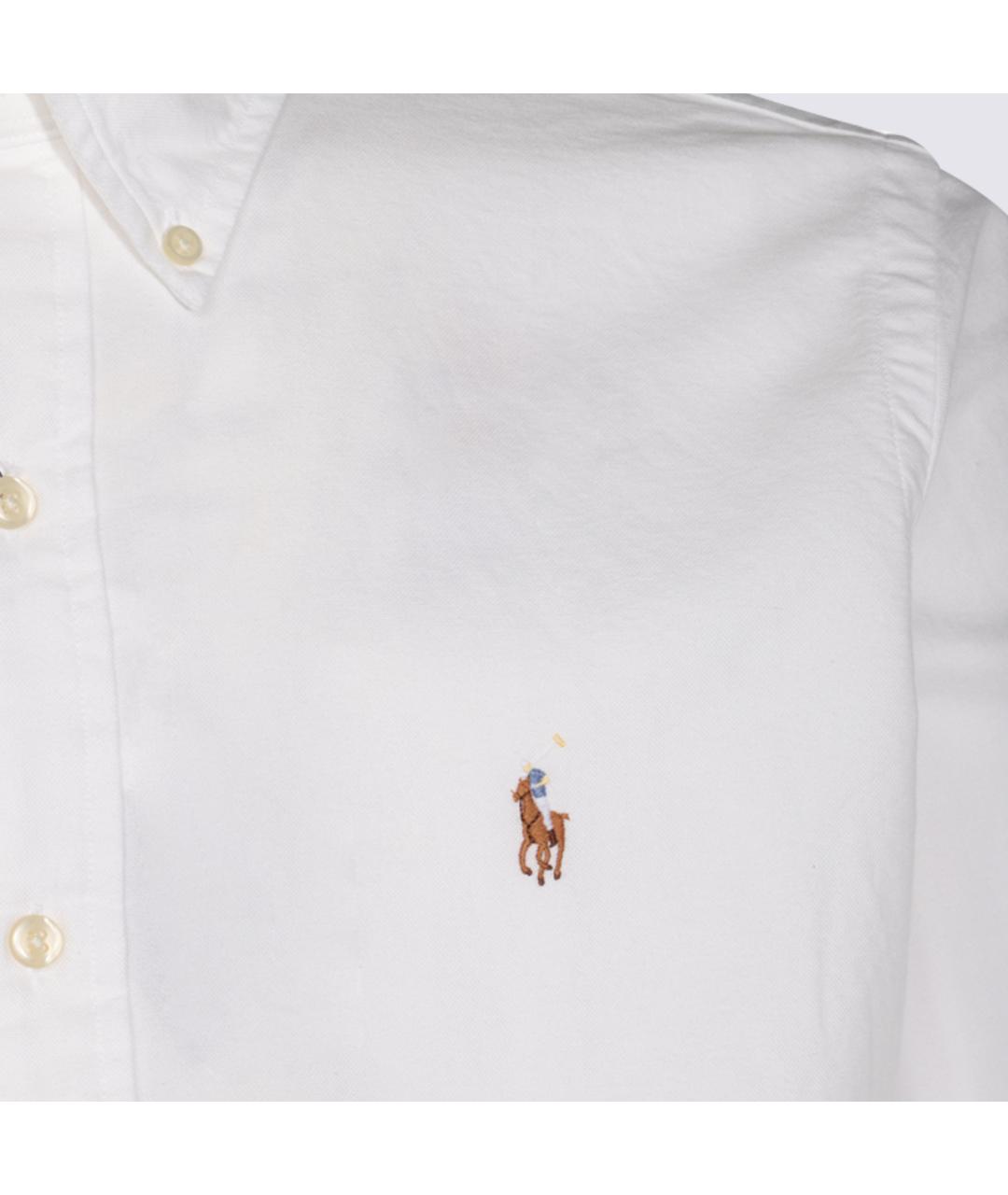 POLO RALPH LAUREN Белая хлопковая кэжуал рубашка, фото 3