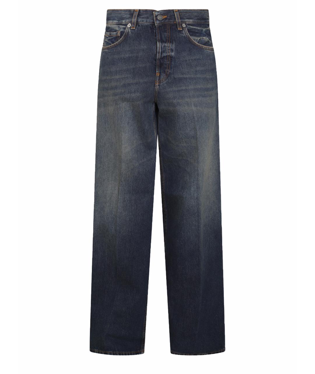 HAIKURE Темно-синие хлопковые прямые джинсы, фото 1