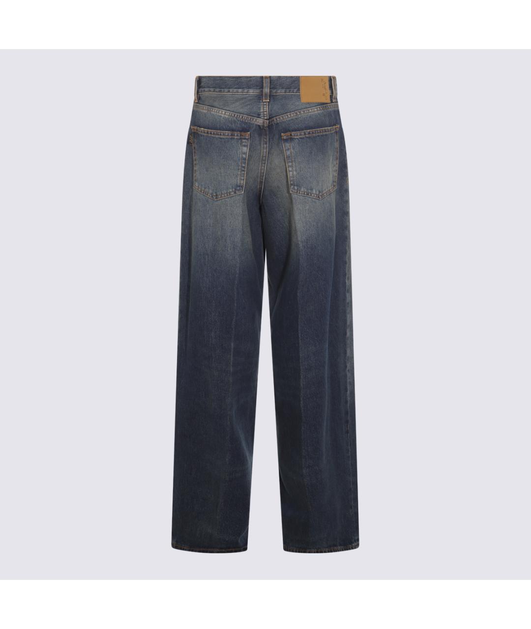 HAIKURE Темно-синие хлопковые прямые джинсы, фото 2