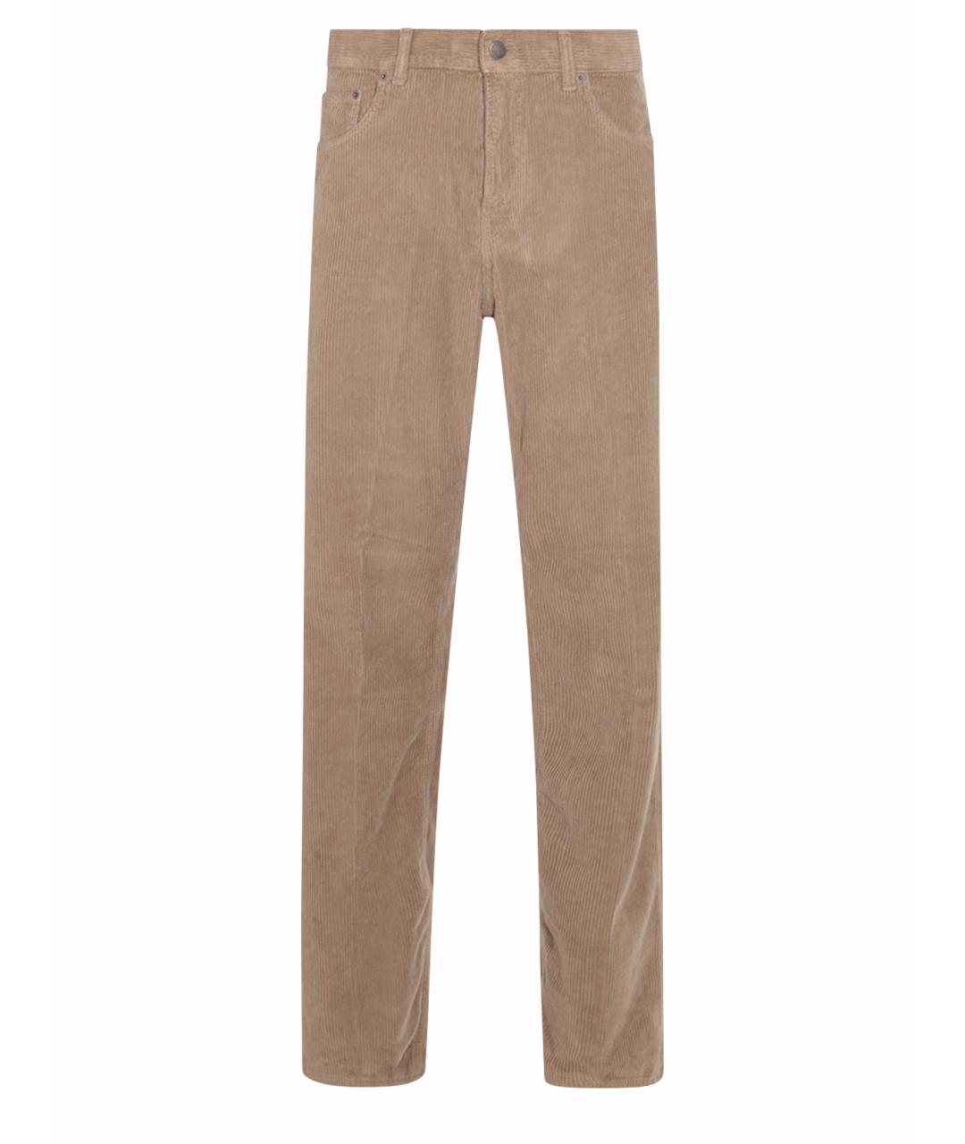 HAIKURE Бежевые хлопковые прямые джинсы, фото 1