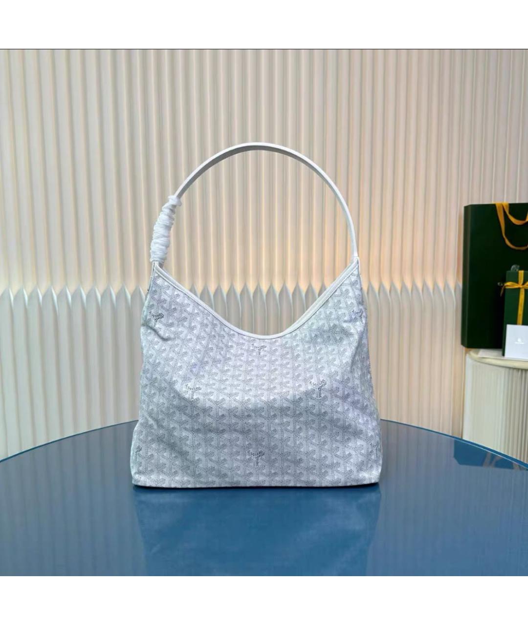 GOYARD Белая кожаная сумка тоут, фото 3