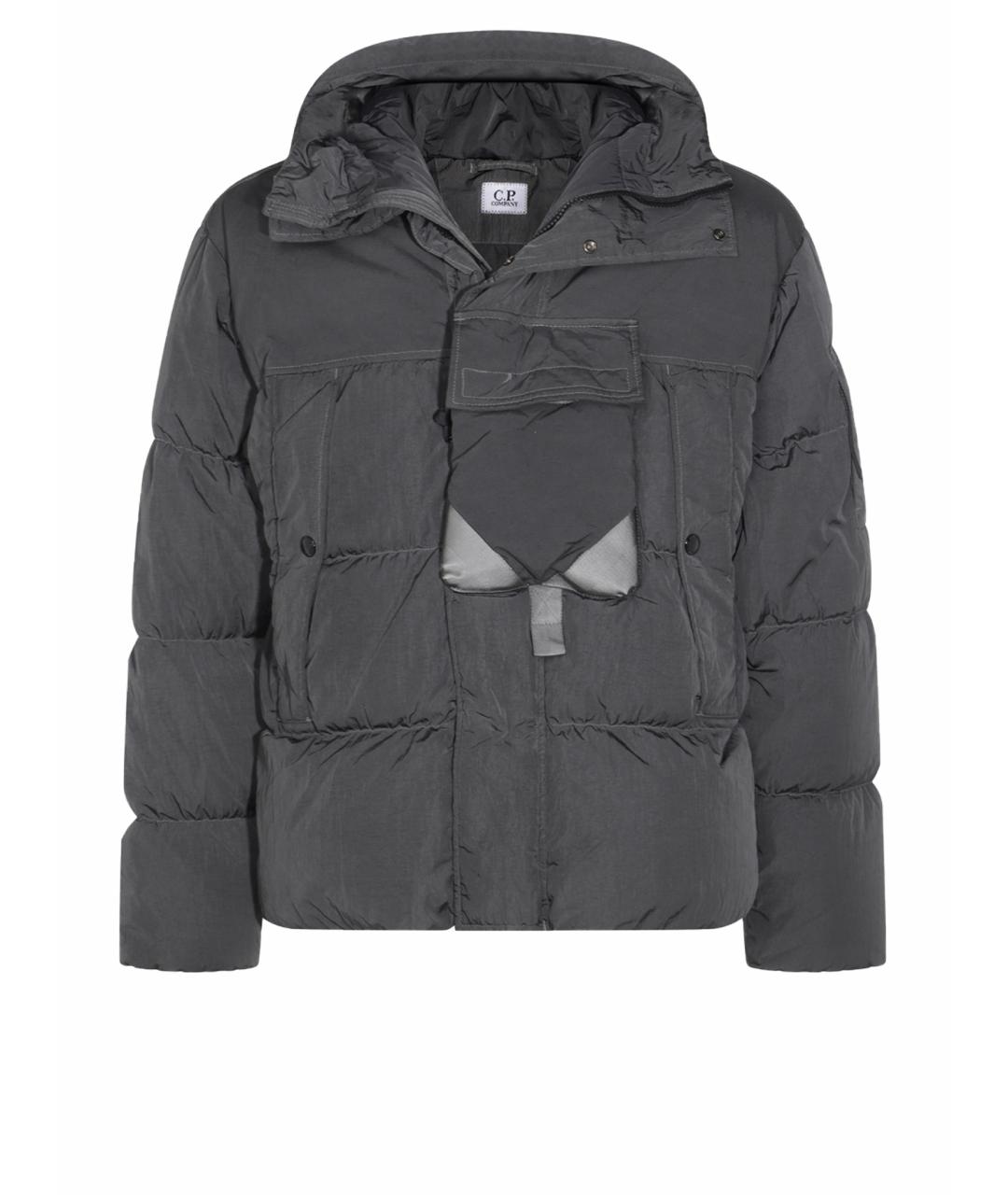 CP COMPANY Антрацитовый полиамидовый пуховик, фото 1