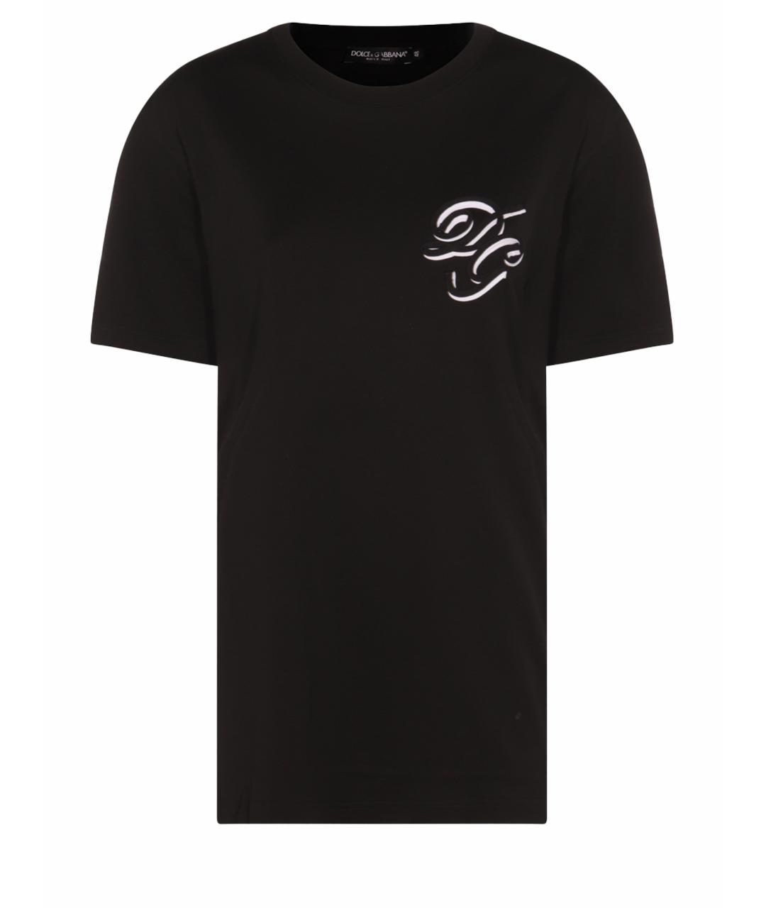DOLCE&GABBANA Черная хлопковая футболка, фото 1