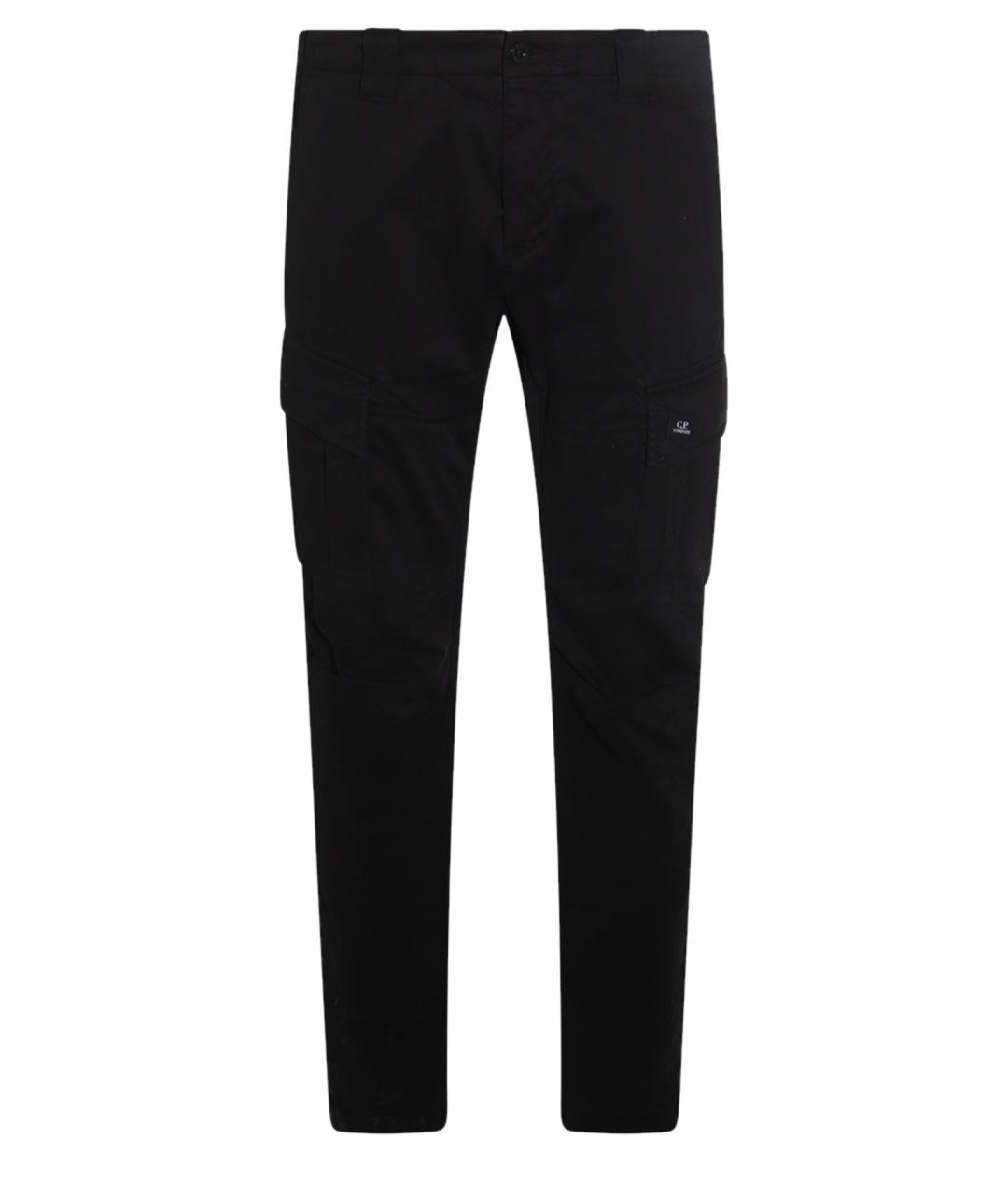 CP COMPANY Черные хлопко-эластановые повседневные брюки, фото 1