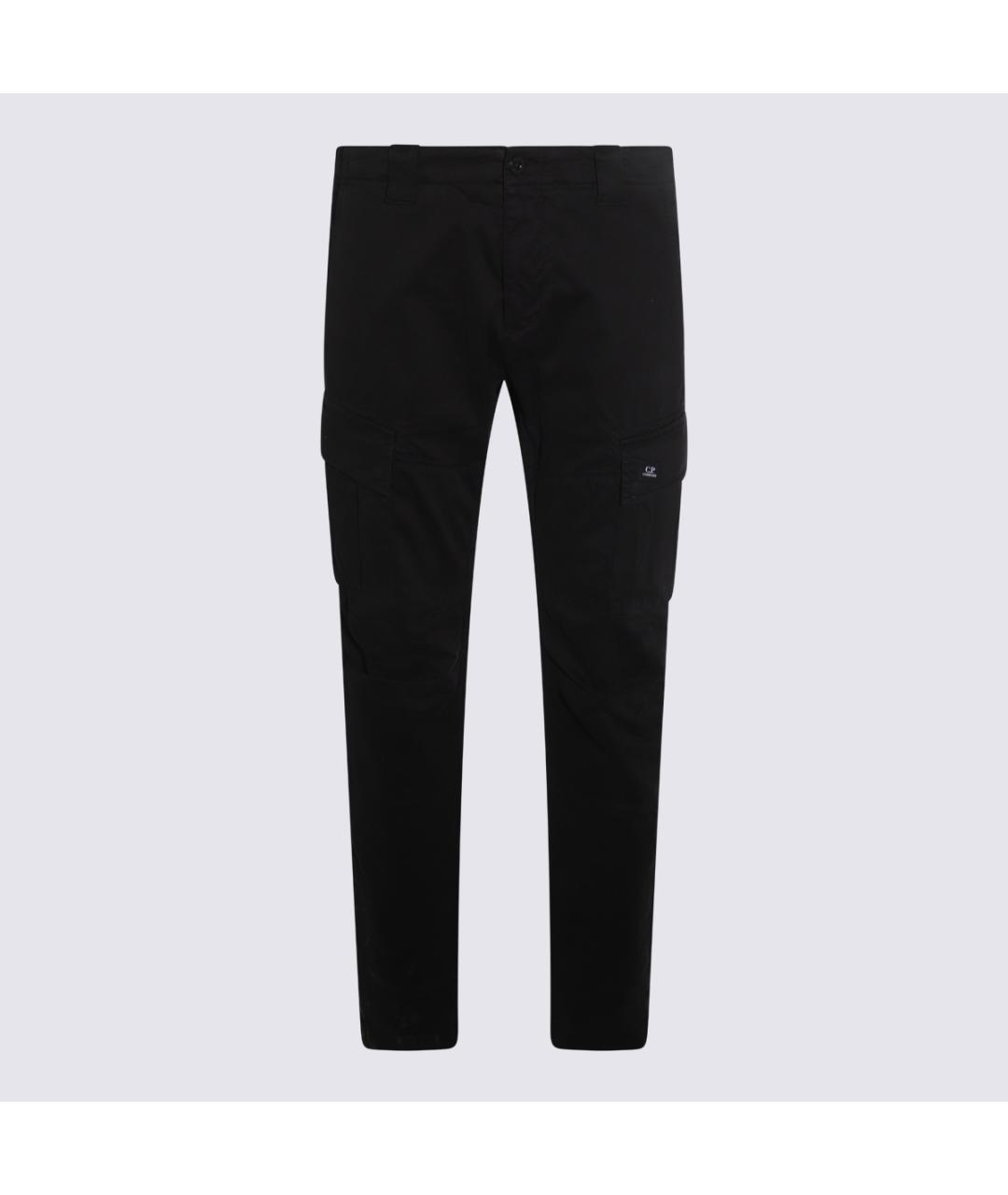 CP COMPANY Черные хлопко-эластановые повседневные брюки, фото 4