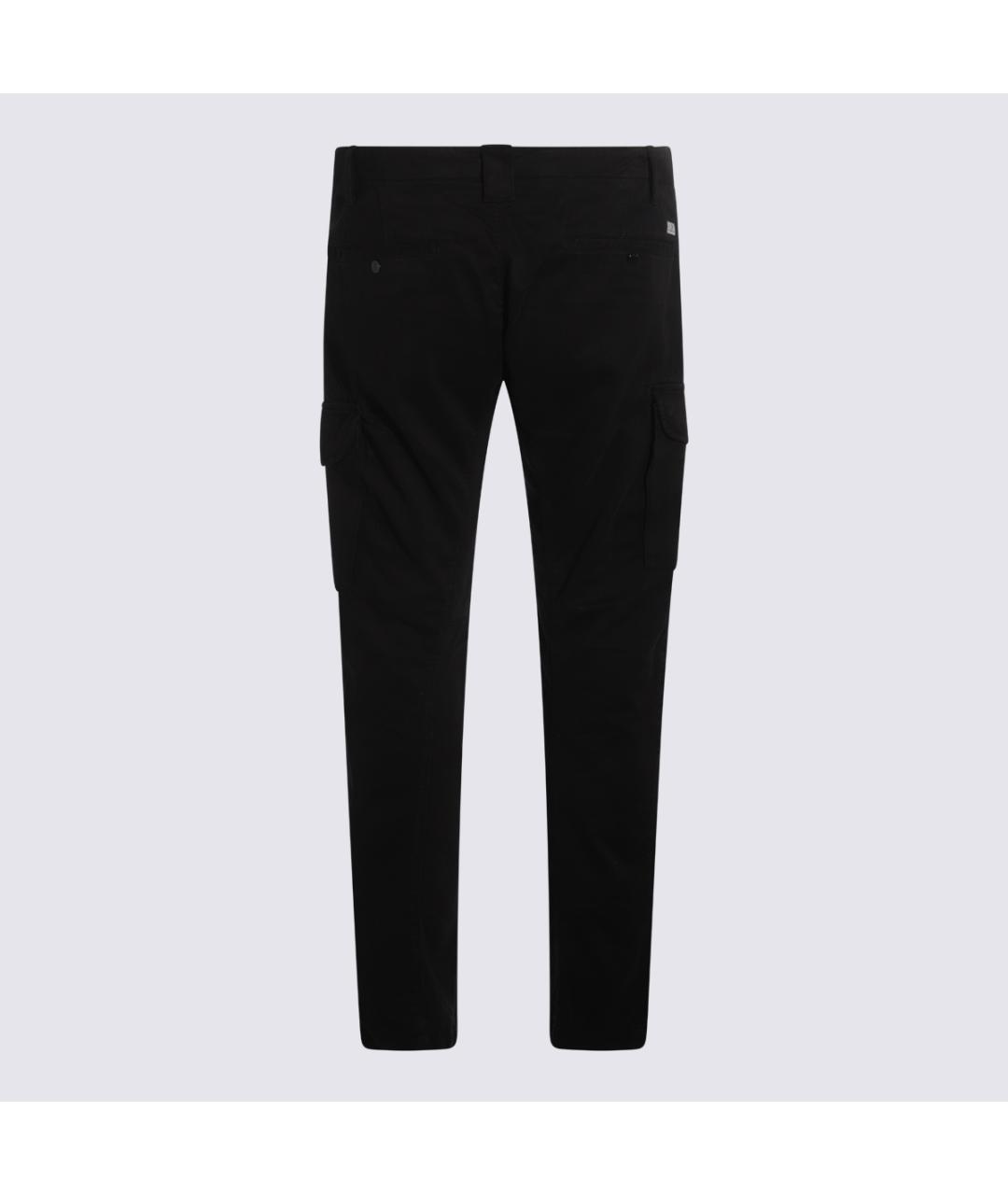 CP COMPANY Черные хлопко-эластановые повседневные брюки, фото 2