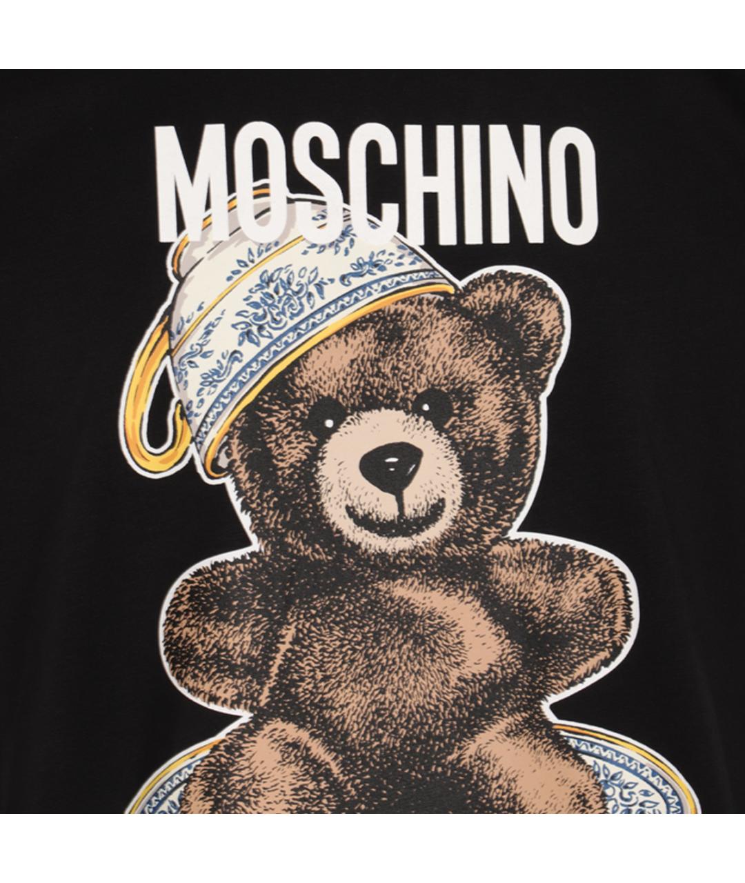 MOSCHINO Черная хлопковая футболка, фото 3