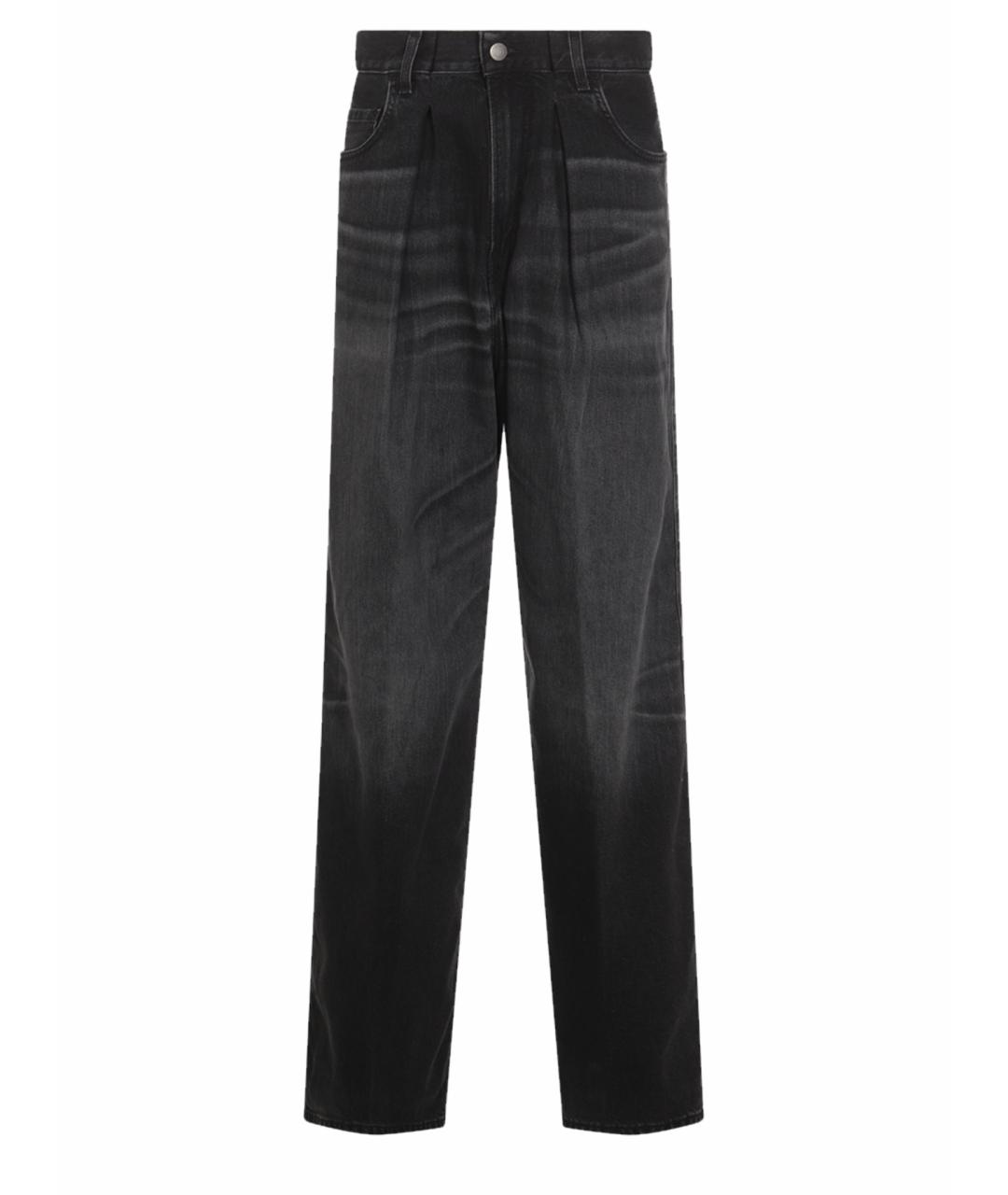 HAIKURE Черные хлопковые прямые джинсы, фото 1