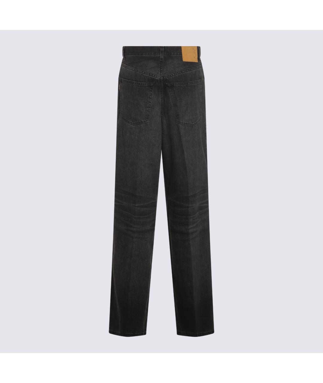 HAIKURE Черные хлопковые прямые джинсы, фото 2