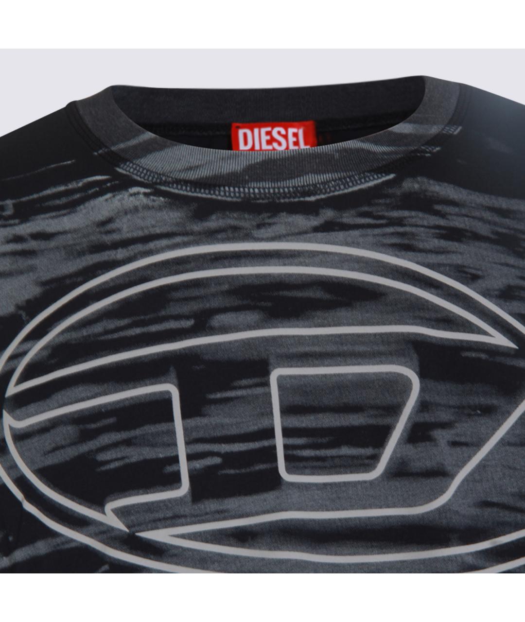 DIESEL Темно-синяя хлопковая футболка, фото 3