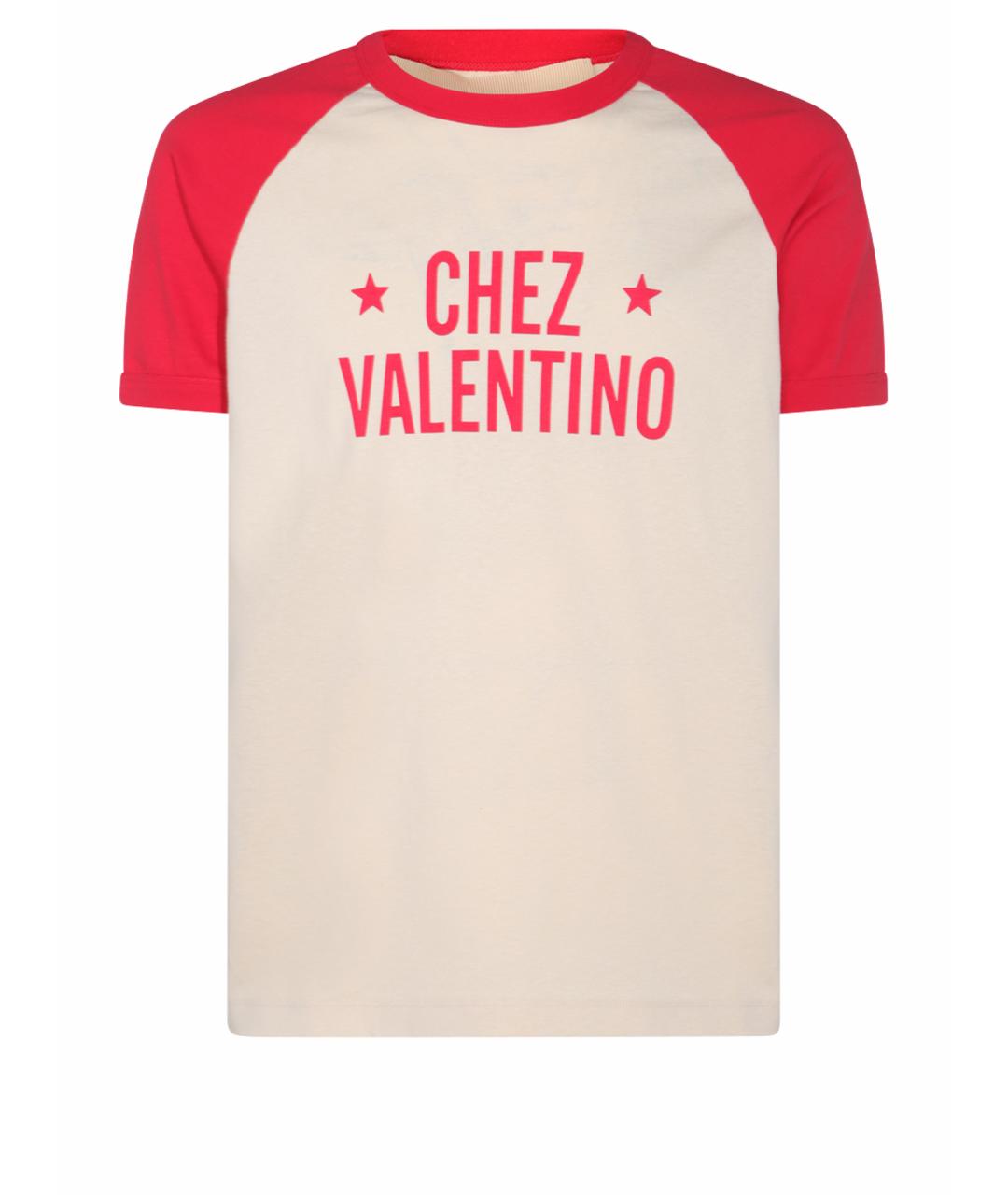 VALENTINO Белая хлопковая футболка, фото 1