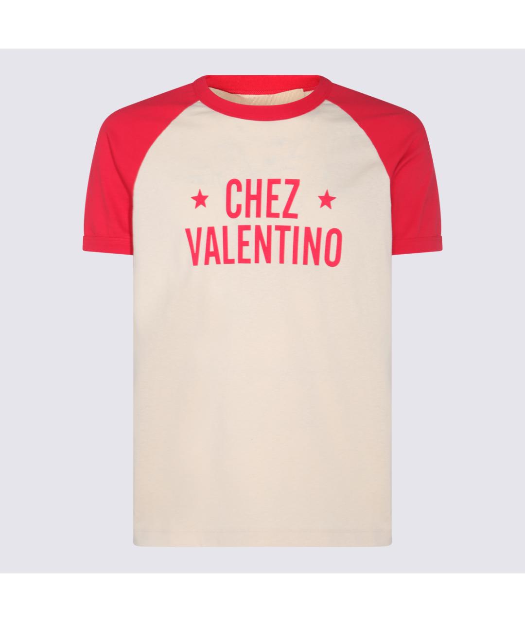 VALENTINO Белая хлопковая футболка, фото 3