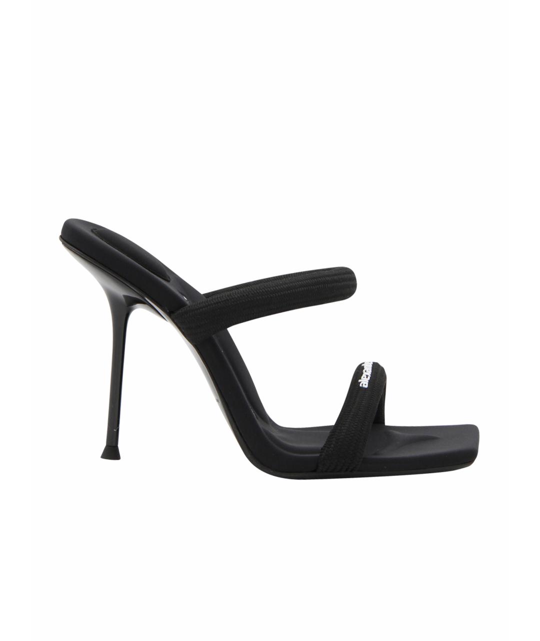 ALEXANDER WANG Черные текстильные мюли, фото 1