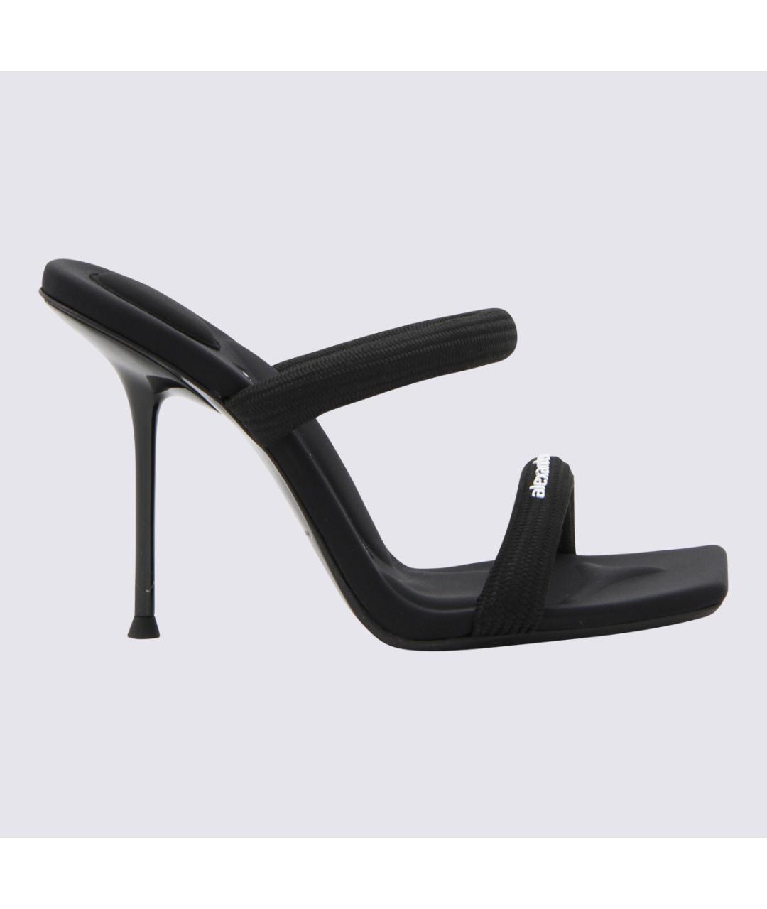 ALEXANDER WANG Черные текстильные мюли, фото 3