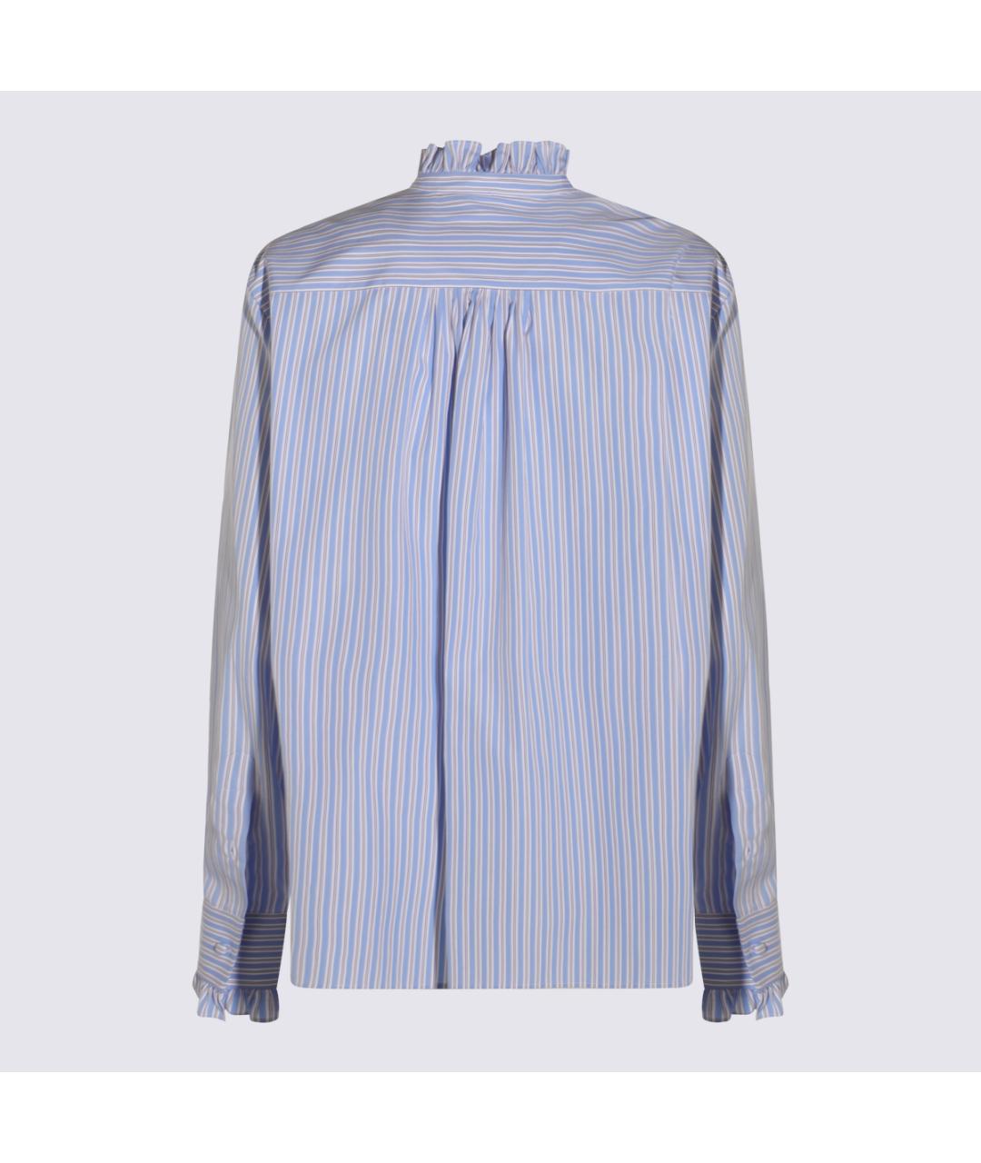 VALENTINO Голубая хлопковая кэжуал рубашка, фото 2