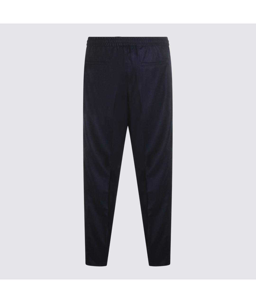 BRUNELLO CUCINELLI Черные шерстяные повседневные брюки, фото 2