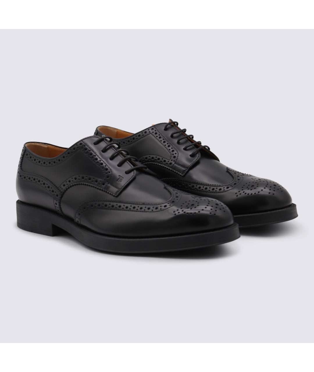 TOD'S Черные кожаные туфли, фото 2