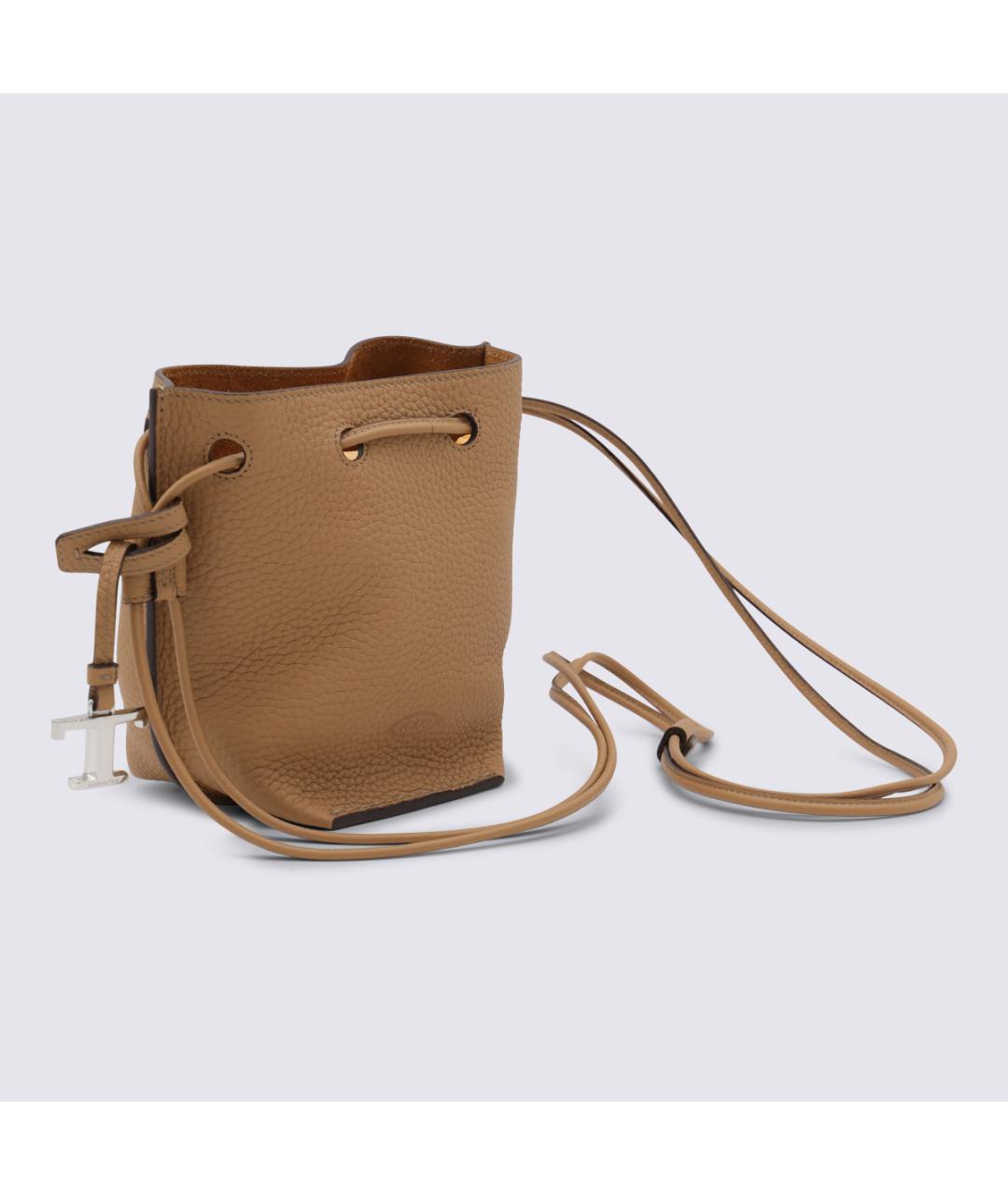 TOD'S Бежевая кожаная сумка через плечо, фото 2