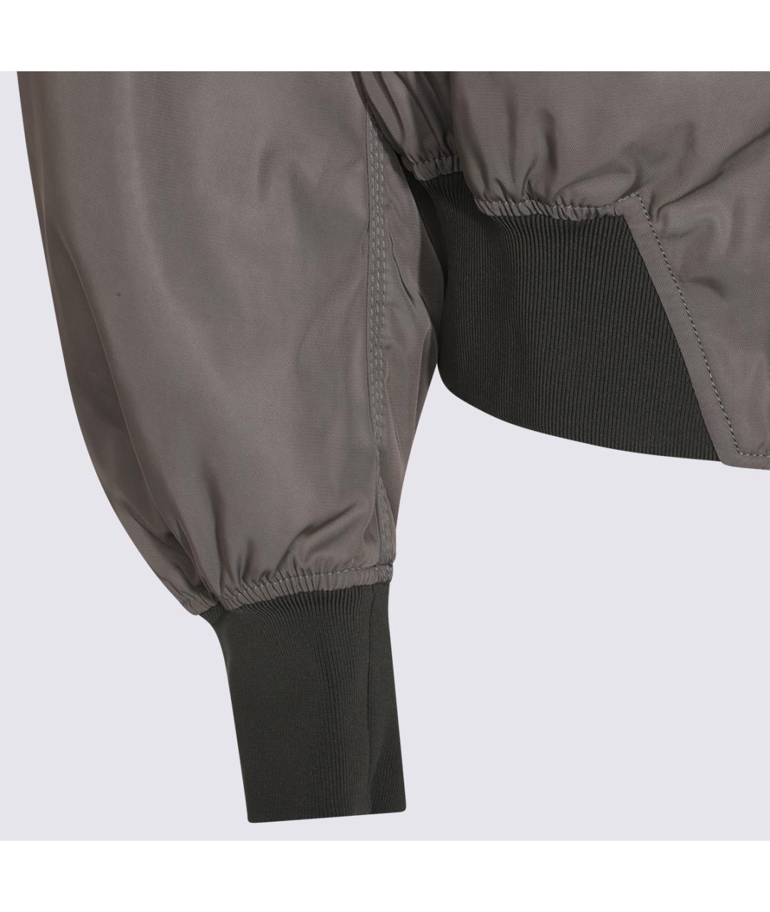 THE ATTICO Серая полиэстеровая куртка, фото 4