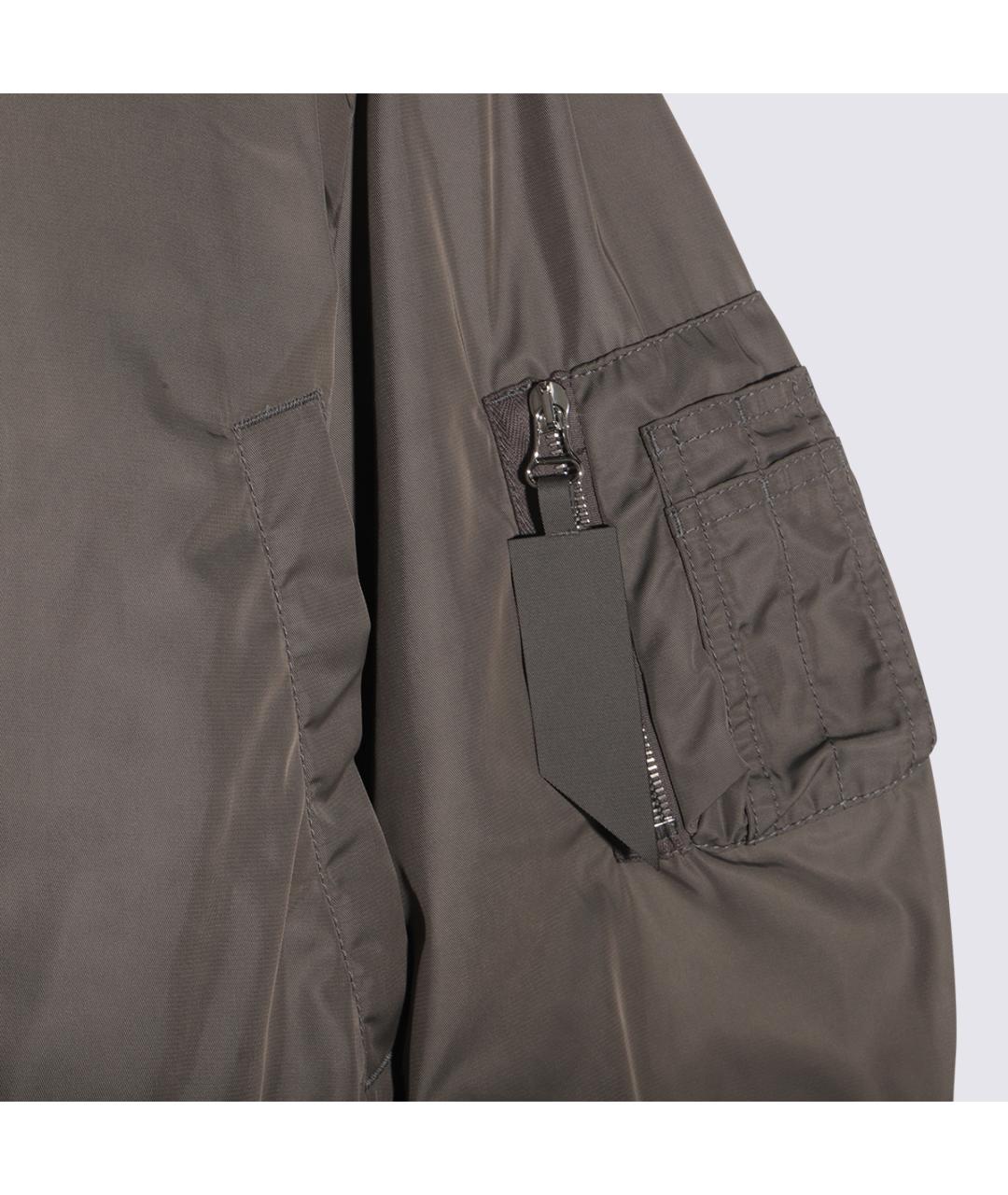 THE ATTICO Серая полиэстеровая куртка, фото 3