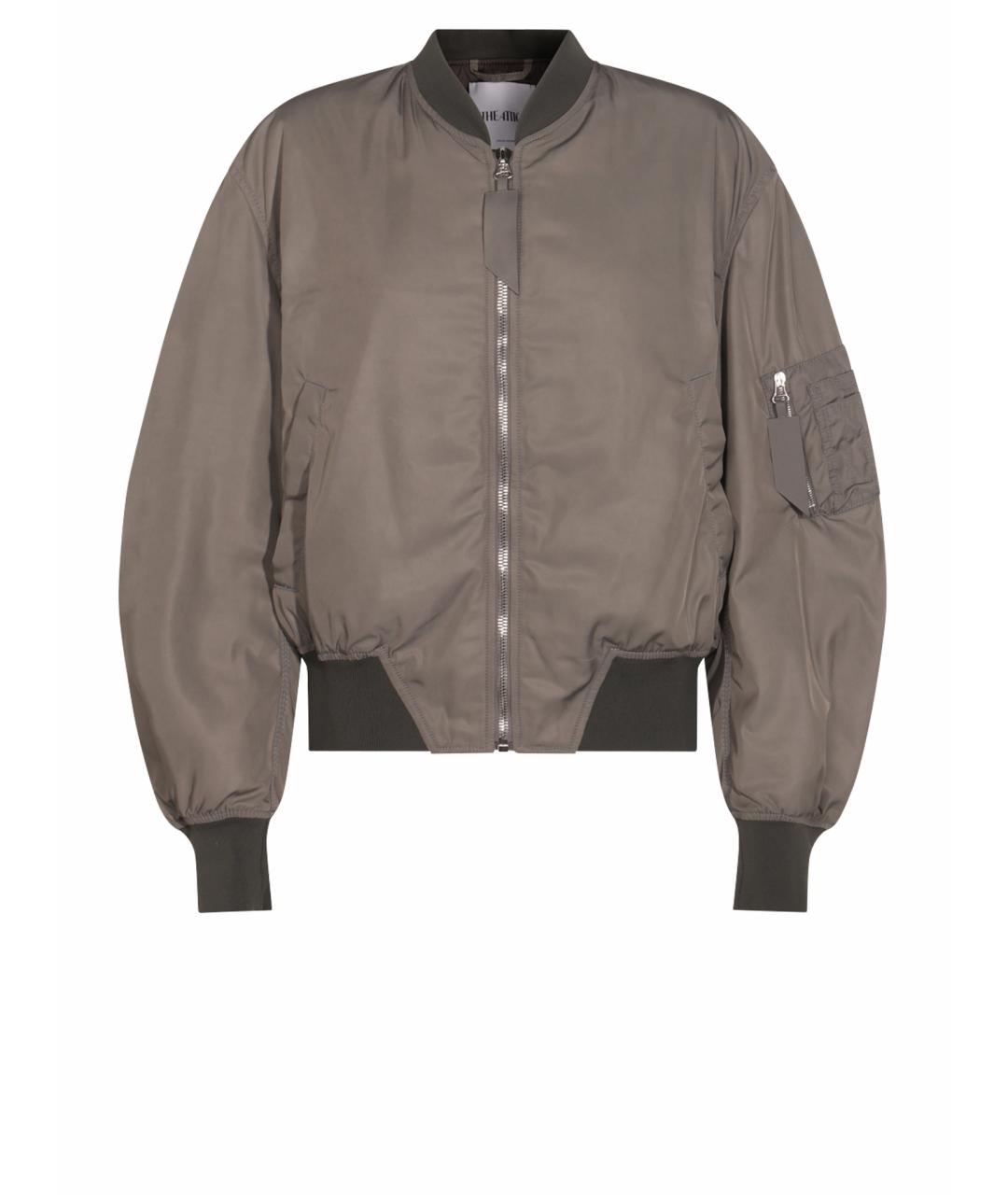 THE ATTICO Серая полиэстеровая куртка, фото 1